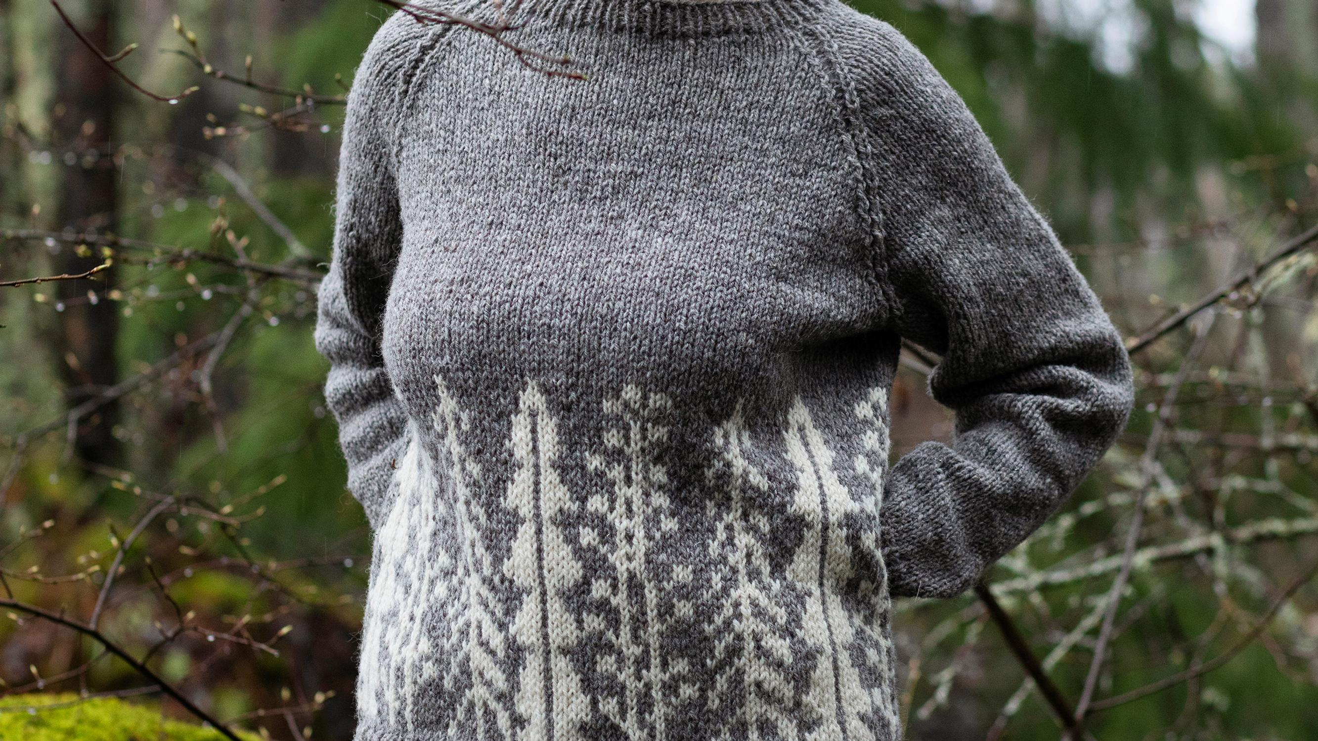 Metsä-villapaita hurmaa luontokuviolla – katso Strömsö-neuleesta tutun Lee Esselströmin ohje