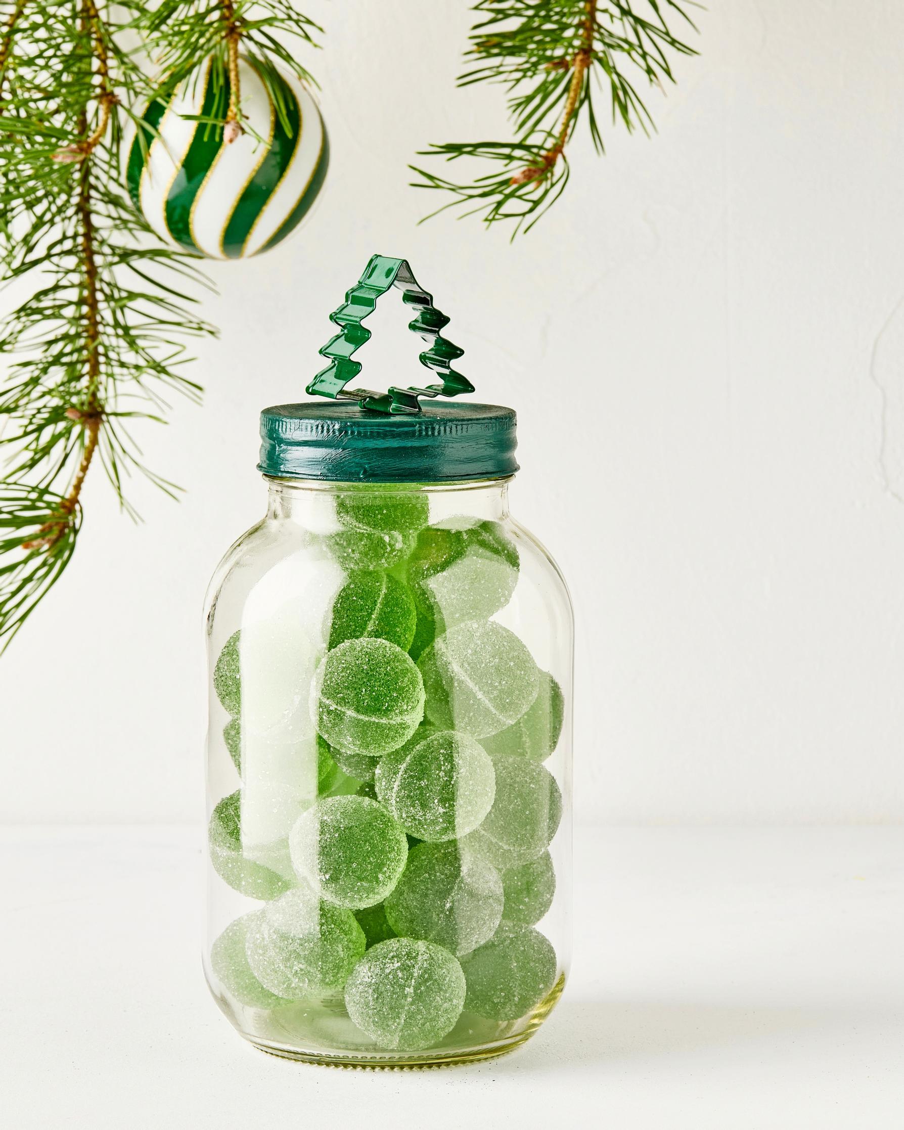 Koristeltu herkkupurkki