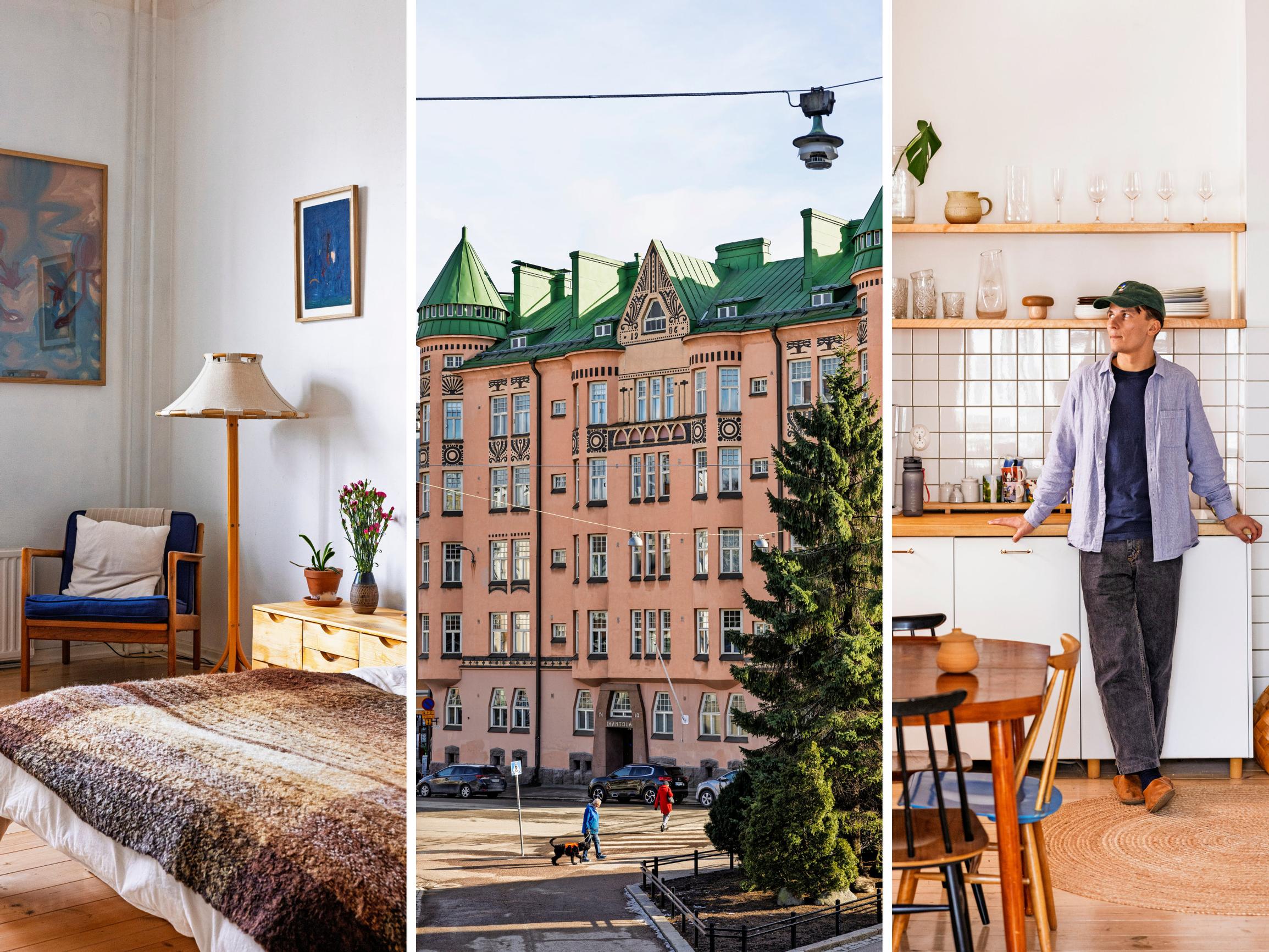 Yksiö Helsingin Kalliossa oli ensin Fredrikin vuokrakoti: ”Oli ainutlaatuinen tilaisuus, että pääsin ennen ostoa testaamaan asunnon”