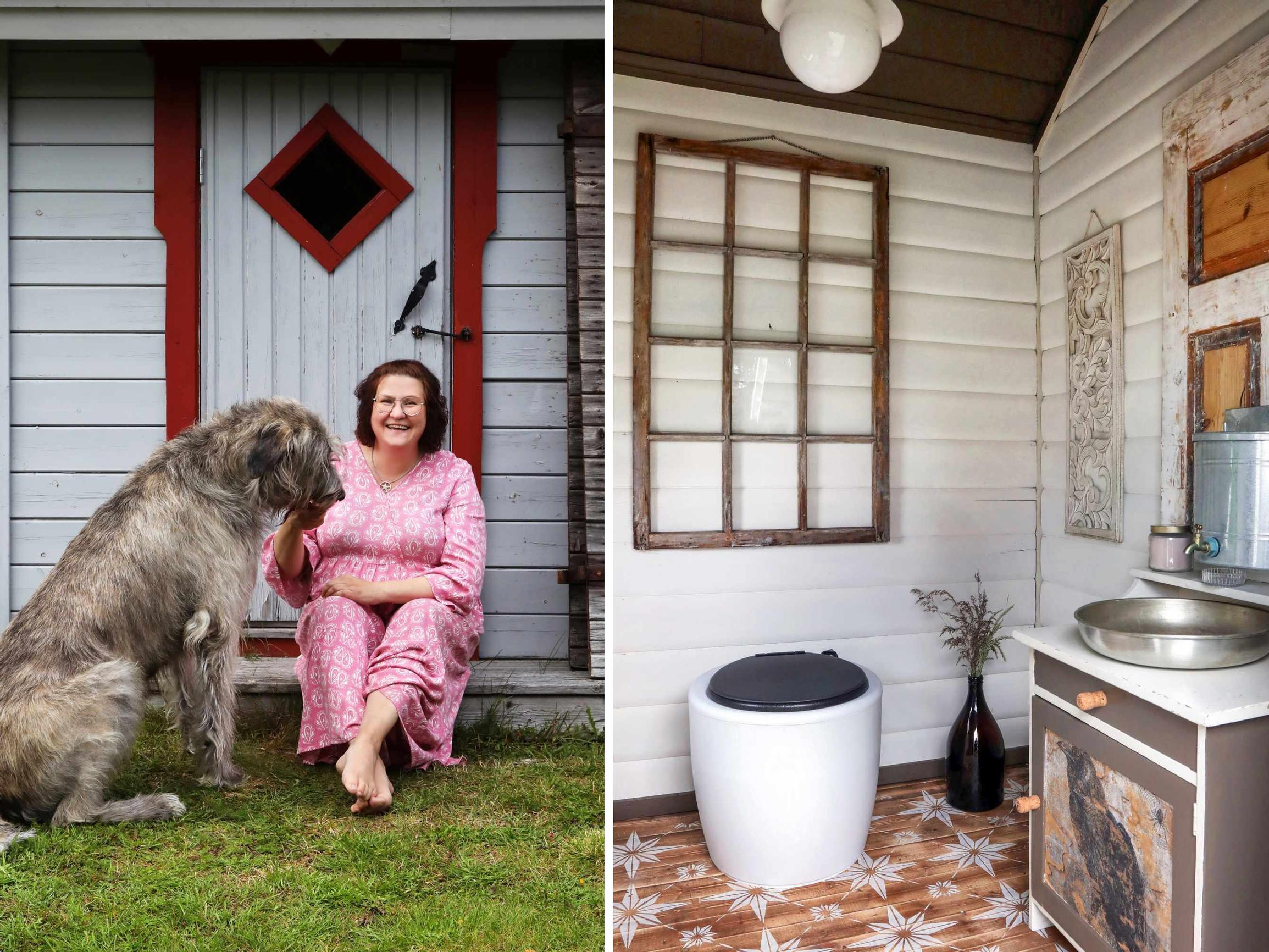 Tässä huussissa on tyyliä! Teresan ja Petrin pikkula on täynnä kekseliäitä kierrätysideoita