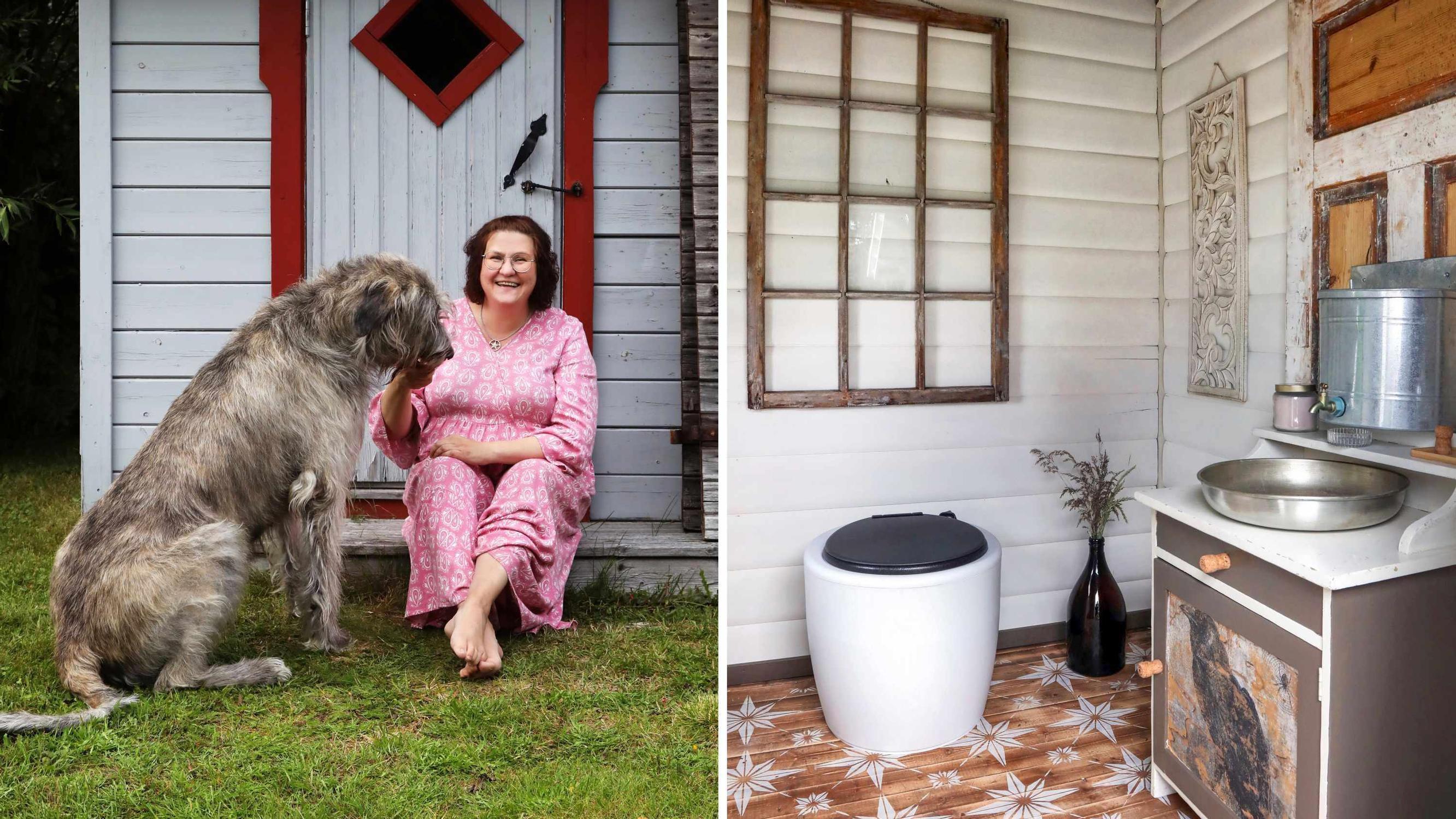 Tässä huussissa on tyyliä! Teresan ja Petrin pikkula on täynnä kekseliäitä kierrätysideoita