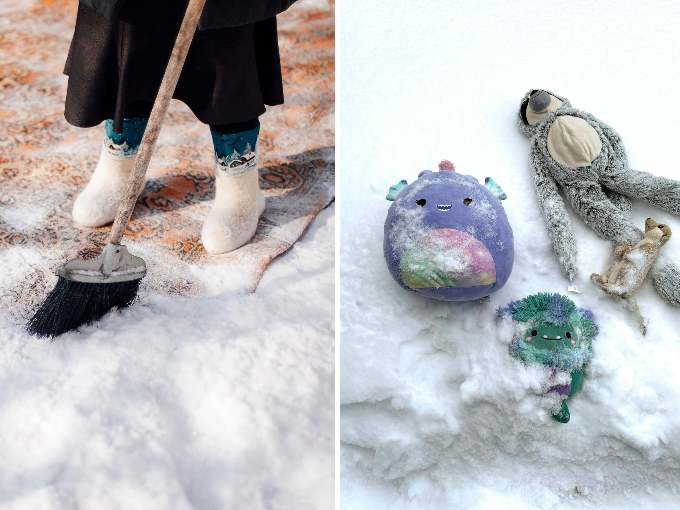 Talvipäivän siivousniksi: Lumipesu raikastaa monet matot, vaatteet ja pehmot – näin onnistut!