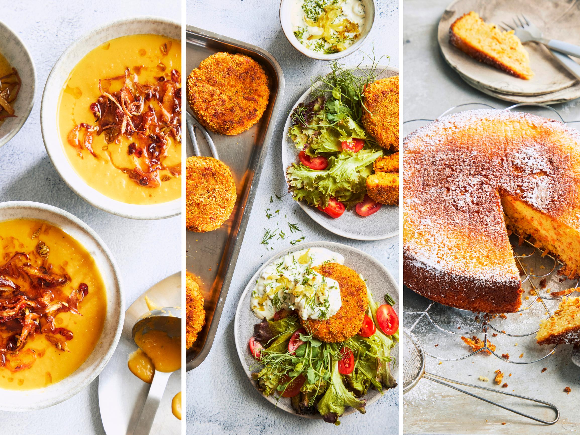 ”Ihan huiput porkkana-halloumipihvit” + 3 muuta uutta ideaa porkkanasta