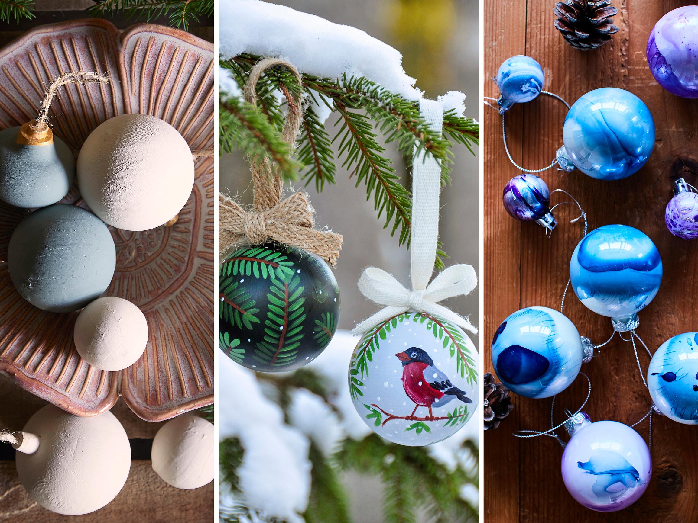 Vanhojen joulupallojen tuunaus – 3 ideaa, joilla uudistat kulahtaneet koristeet