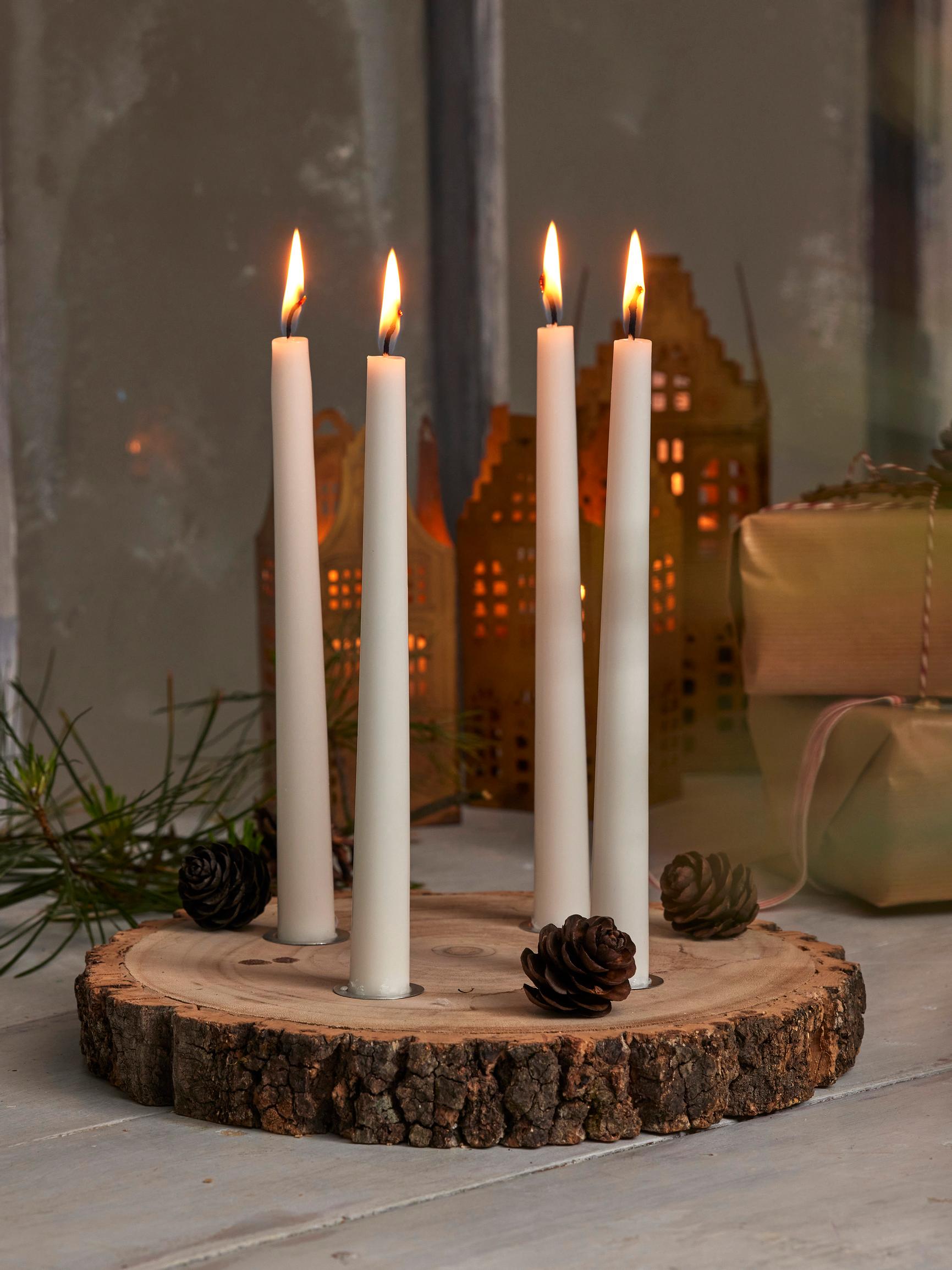 Nikkaroi kynttelikkö puupalasta – itse tehty valontuoja luo tunnelmaa