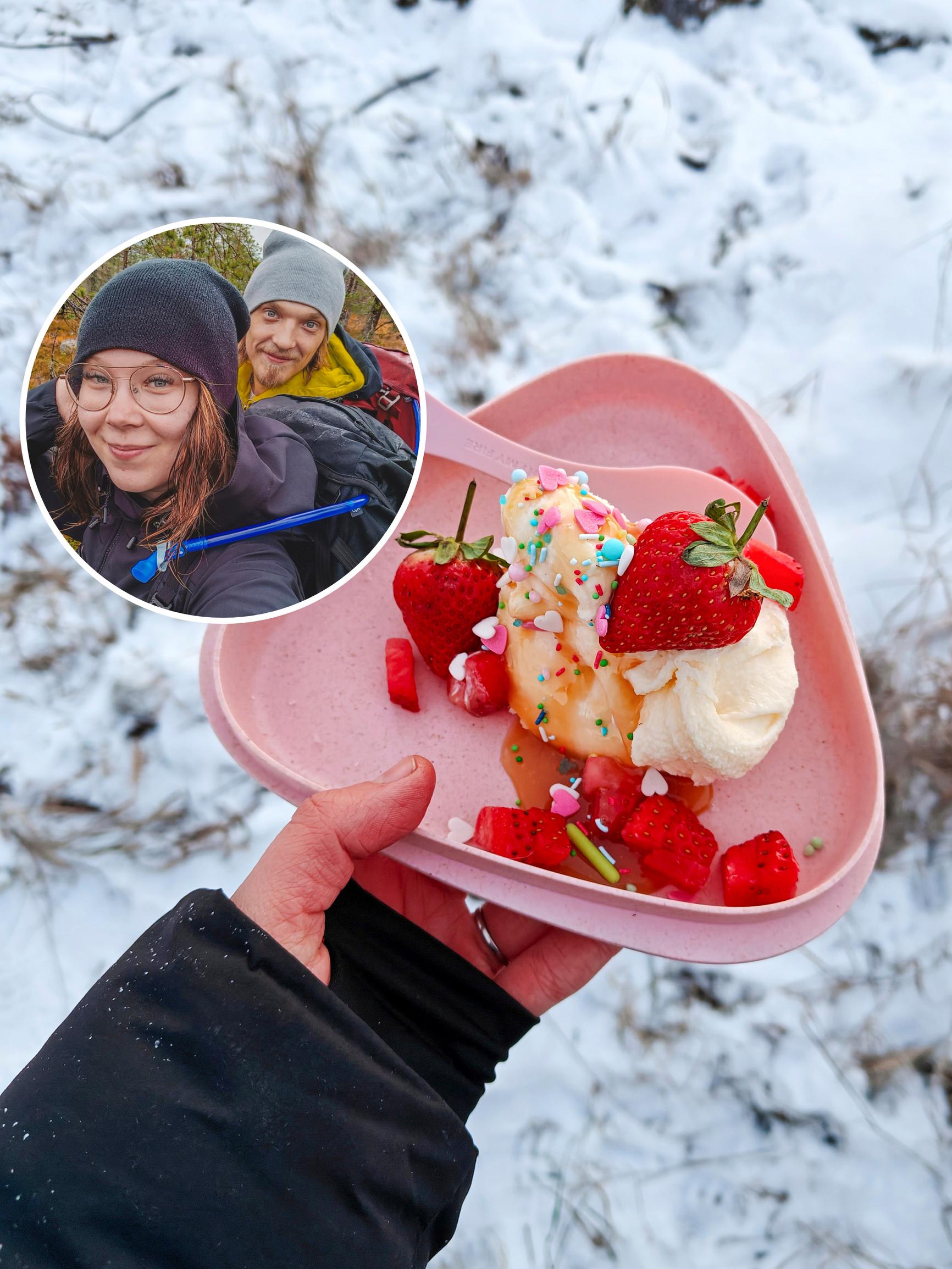 Lumijäätelö – Nean ja Akin perhe ihastui somen villinneeseen talviherkkuun