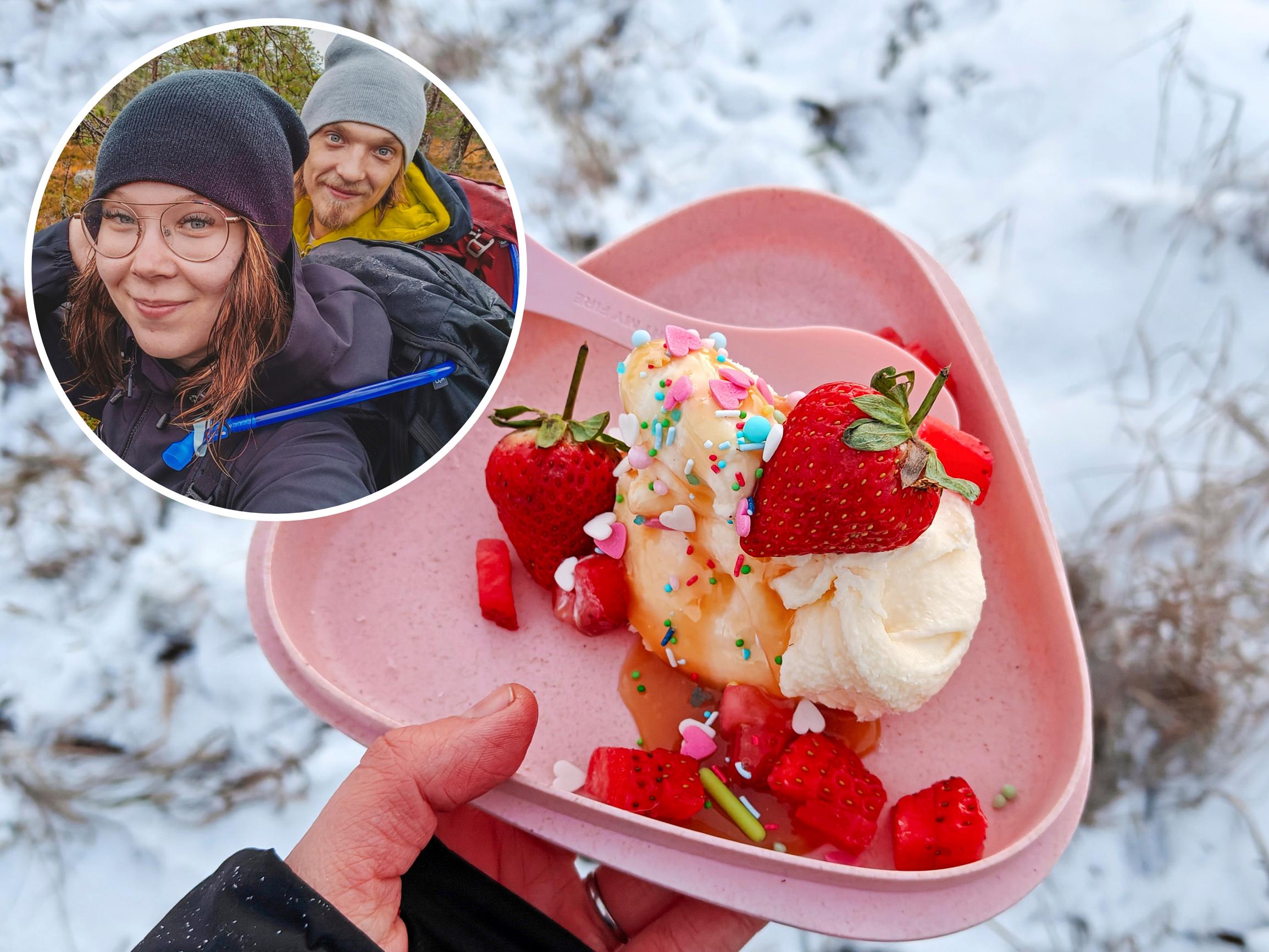 Lumijäätelö – Nean ja Akin perhe ihastui somen villinneeseen talviherkkuun
