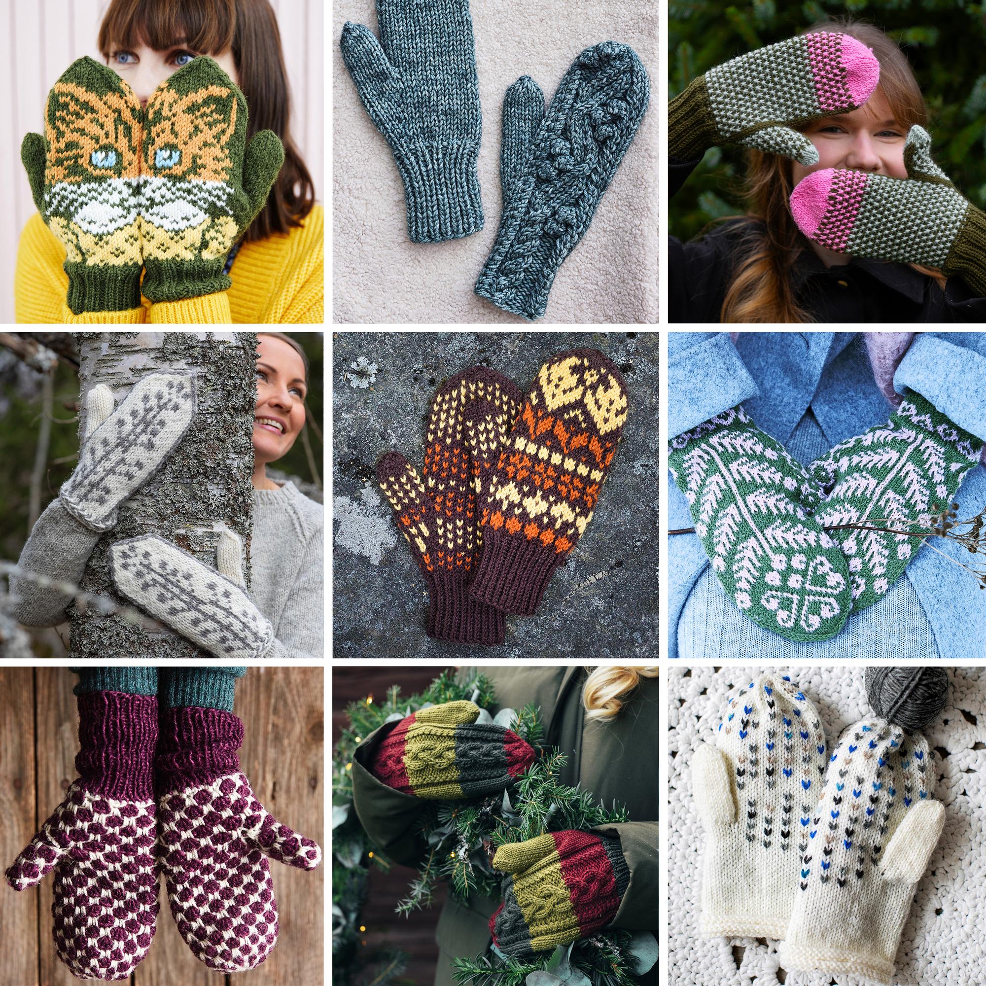 Talven kauneimmat lapaset – 20 ohjetta helpoista perustumpuista haastavampiin kirjoneulelapasiin