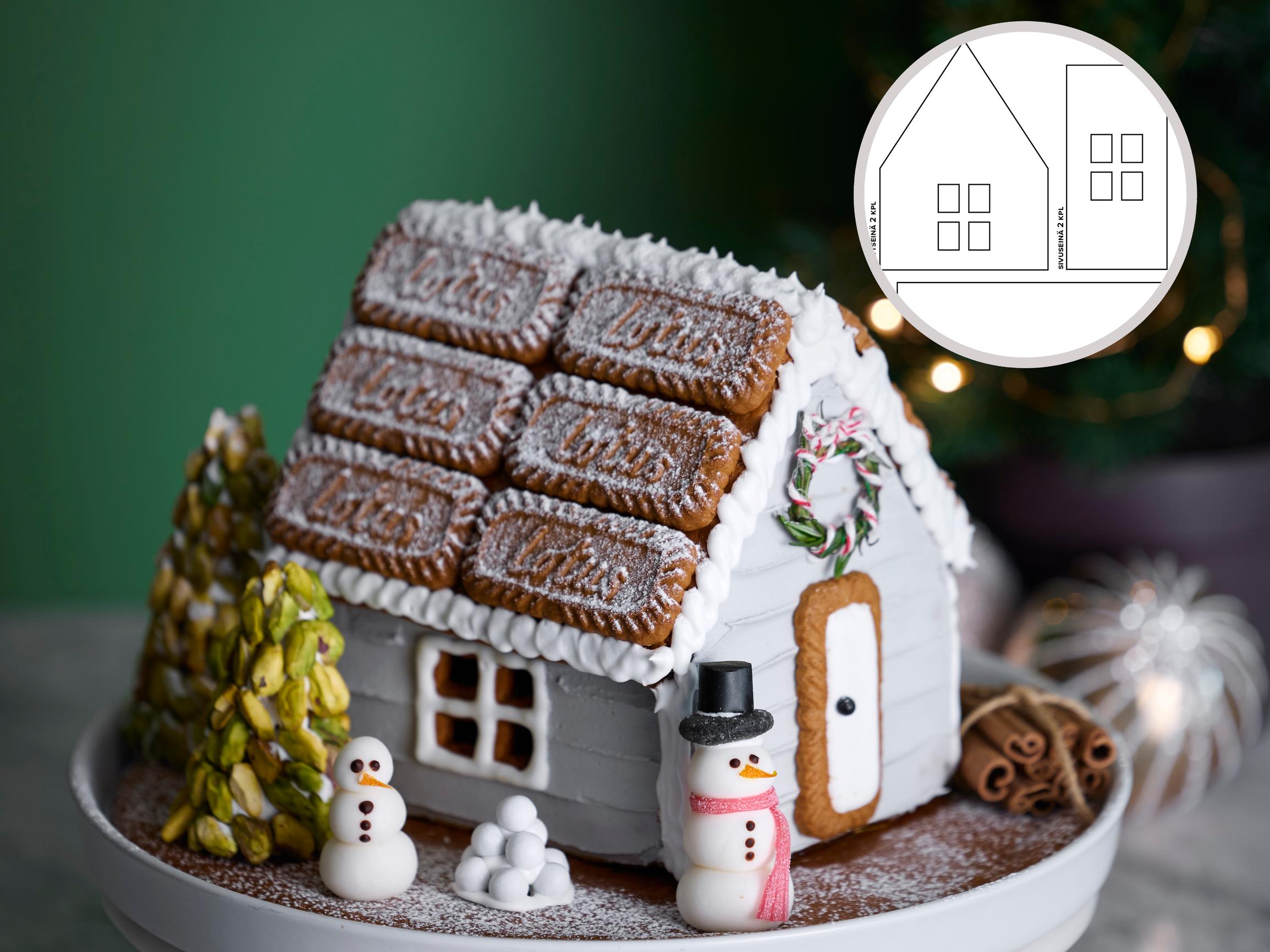 Piparkakkutalon kaavat – rakenna helppo piparitalo ja koristele siitä hurmaava hirsimökki!