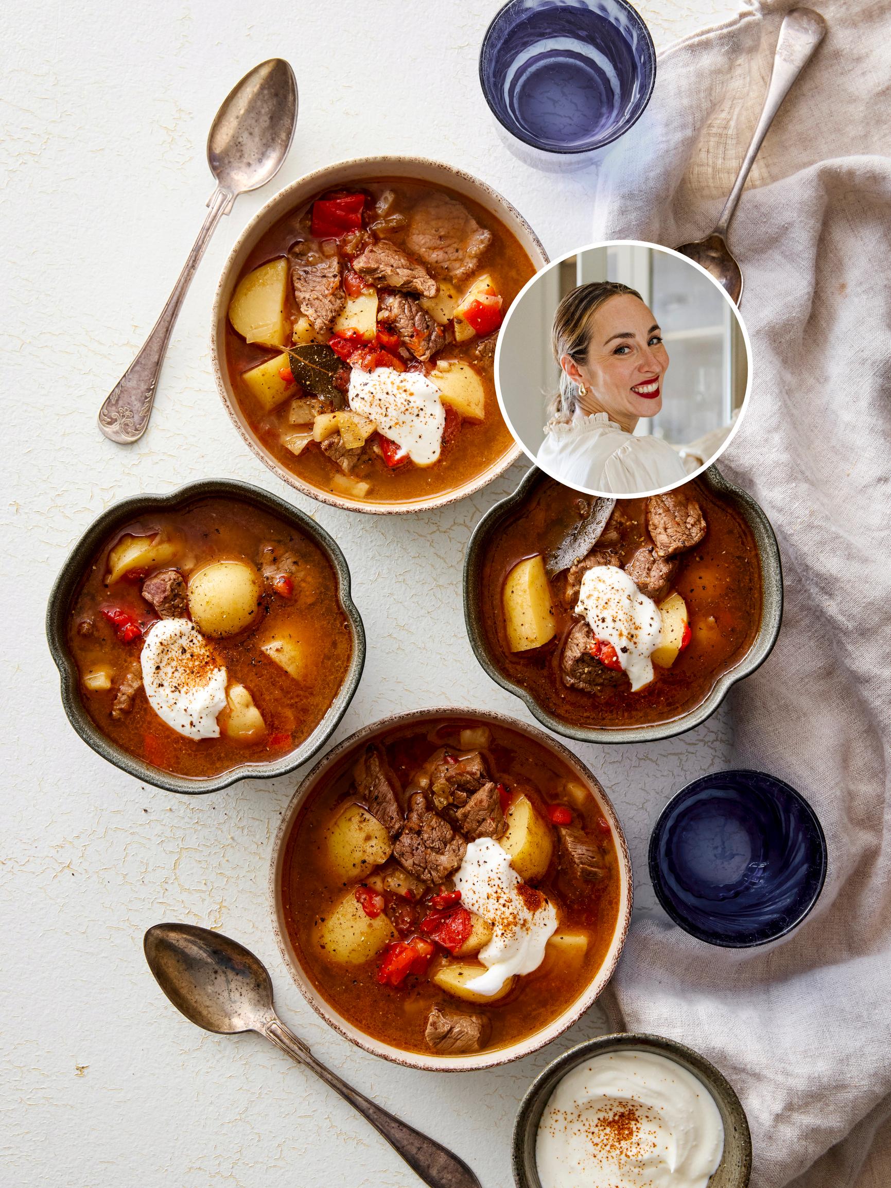 Anni Ihamäen gulassi – murea lihapata valmistellaan nopeasti ja haudutetaan hartaudella