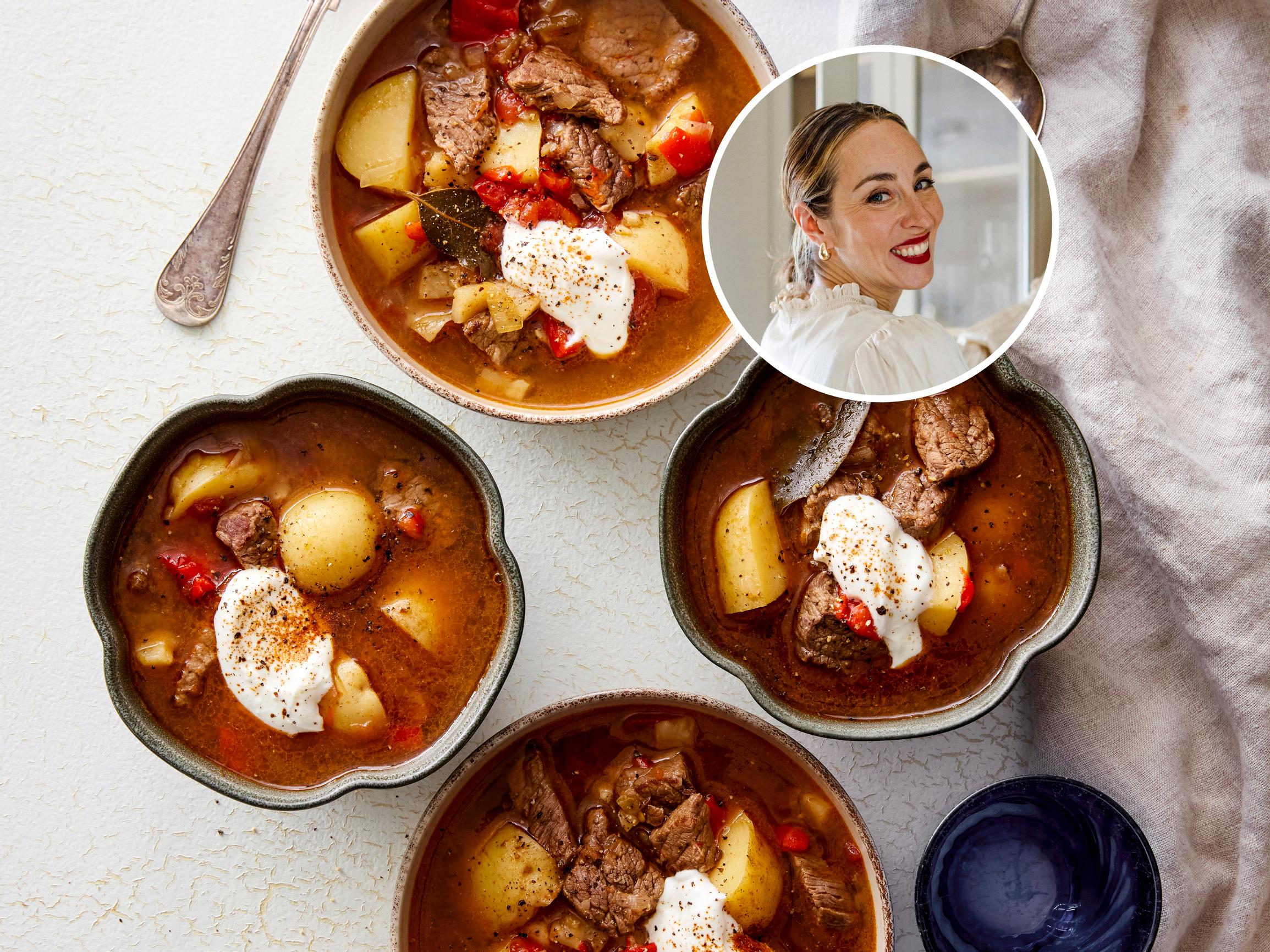 Anni Ihamäen gulassi – murea lihapata valmistellaan nopeasti ja haudutetaan hartaudella