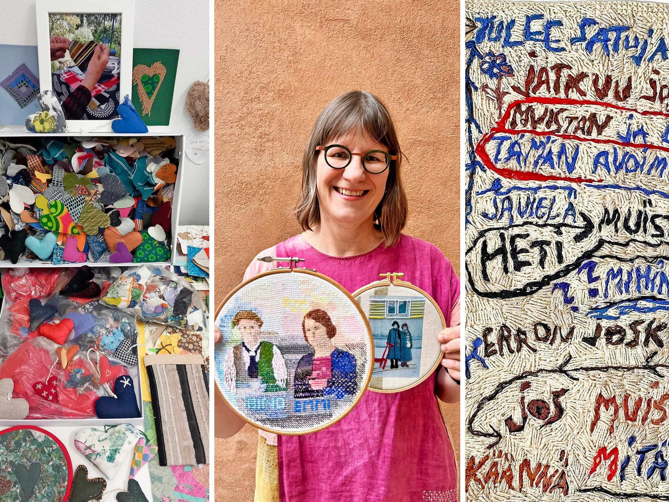 Elina muokkaa muistisairaan äidin käsitöistä taidetta: ”Käsitöiden kautta löysin uudestaan ihmisen, joka äiti oli ennen sairastumistaan” 