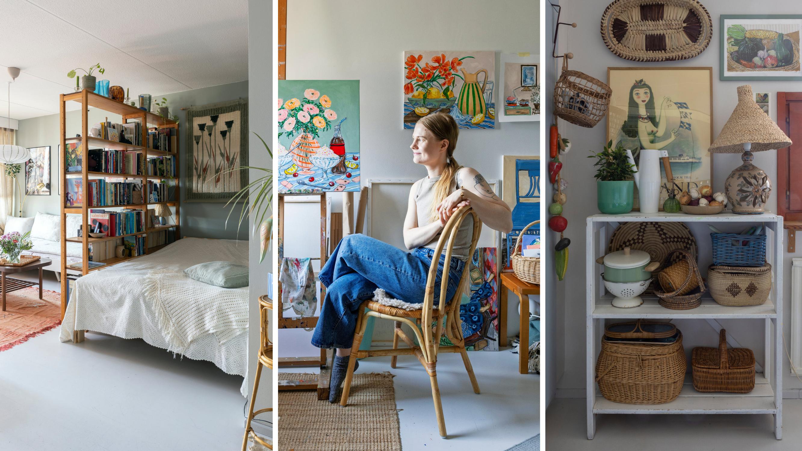 Oona-Maija nukkuu olohuoneessa ja on tehnyt remonttia pienellä budjetilla: ”Myös vanhempani nukkuivat lapsuudenkotini olohuoneessa”