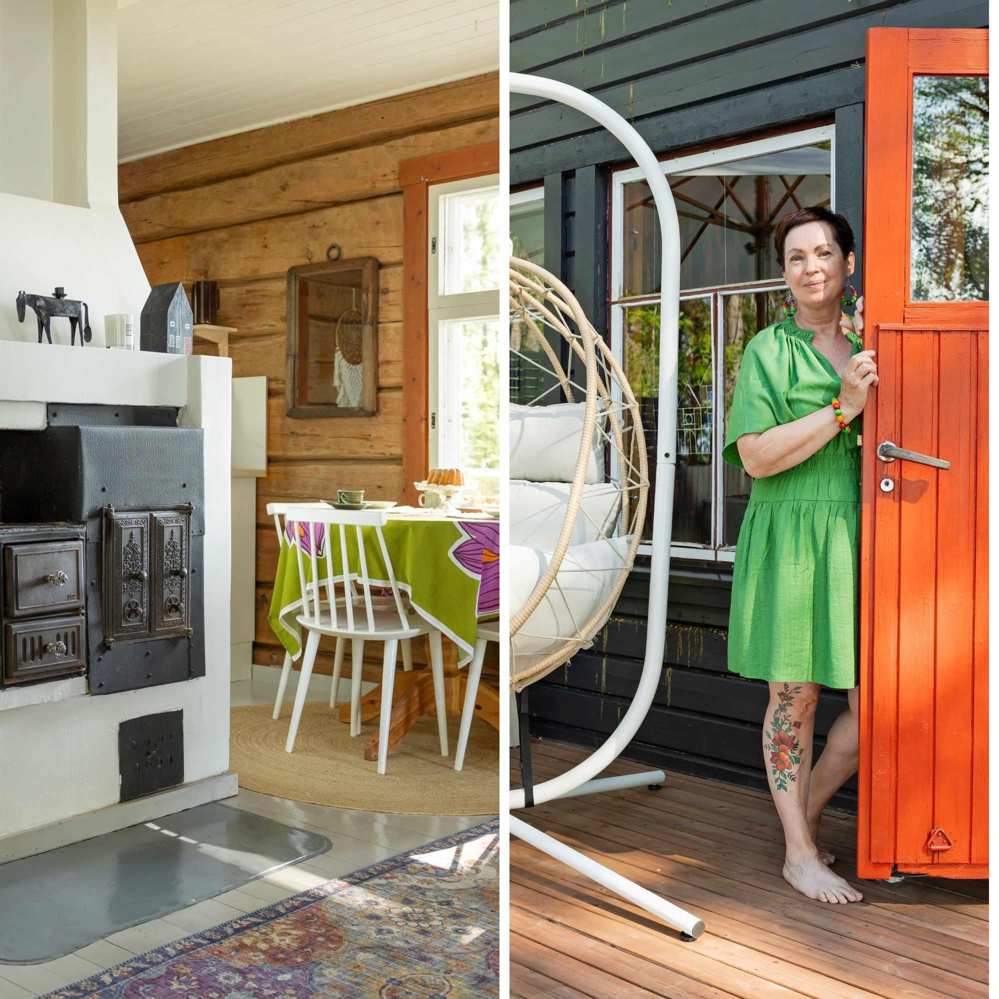 Jaanan hirsimökin tuvassa kaikki on vanhaa tai kierrätettyä: ”Missään muualla en ole nähnyt tällaista uunia!”