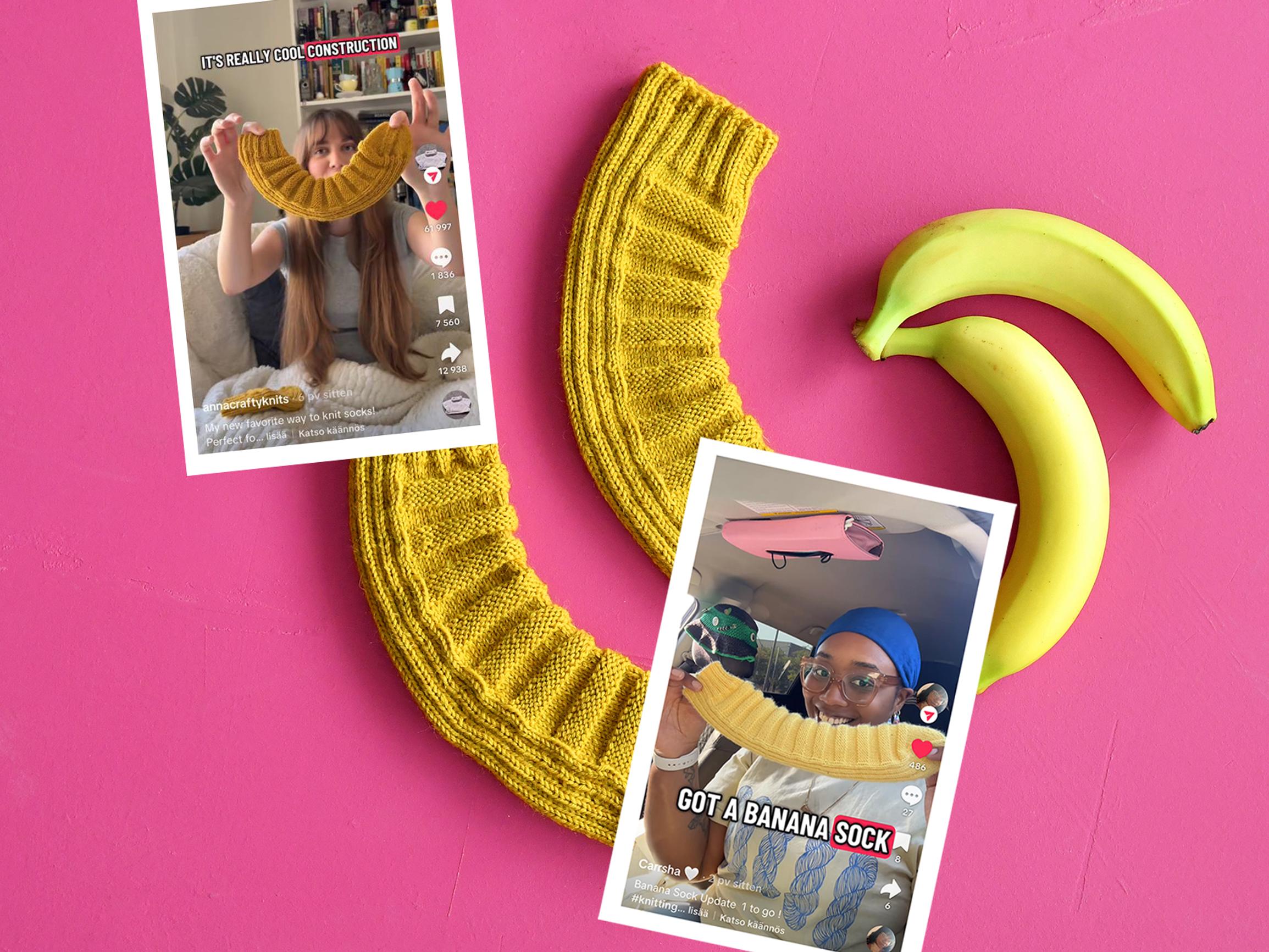 Neulojat maailmalla hurahtivat Kotonan banaanisukkiin – nyt niitä neulotaan Kaliforniassa ja Baltimoressa asti!