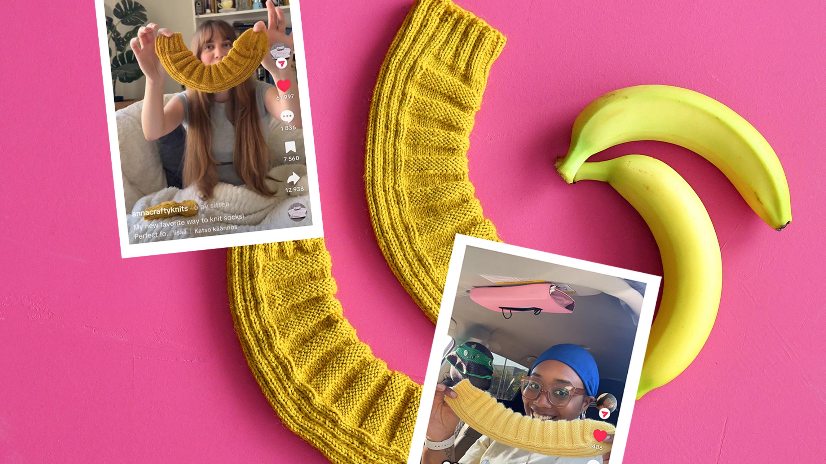 Neulojat maailmalla hurahtivat Kotonan banaanisukkiin – nyt niitä neulotaan Kaliforniassa ja Baltimoressa asti!