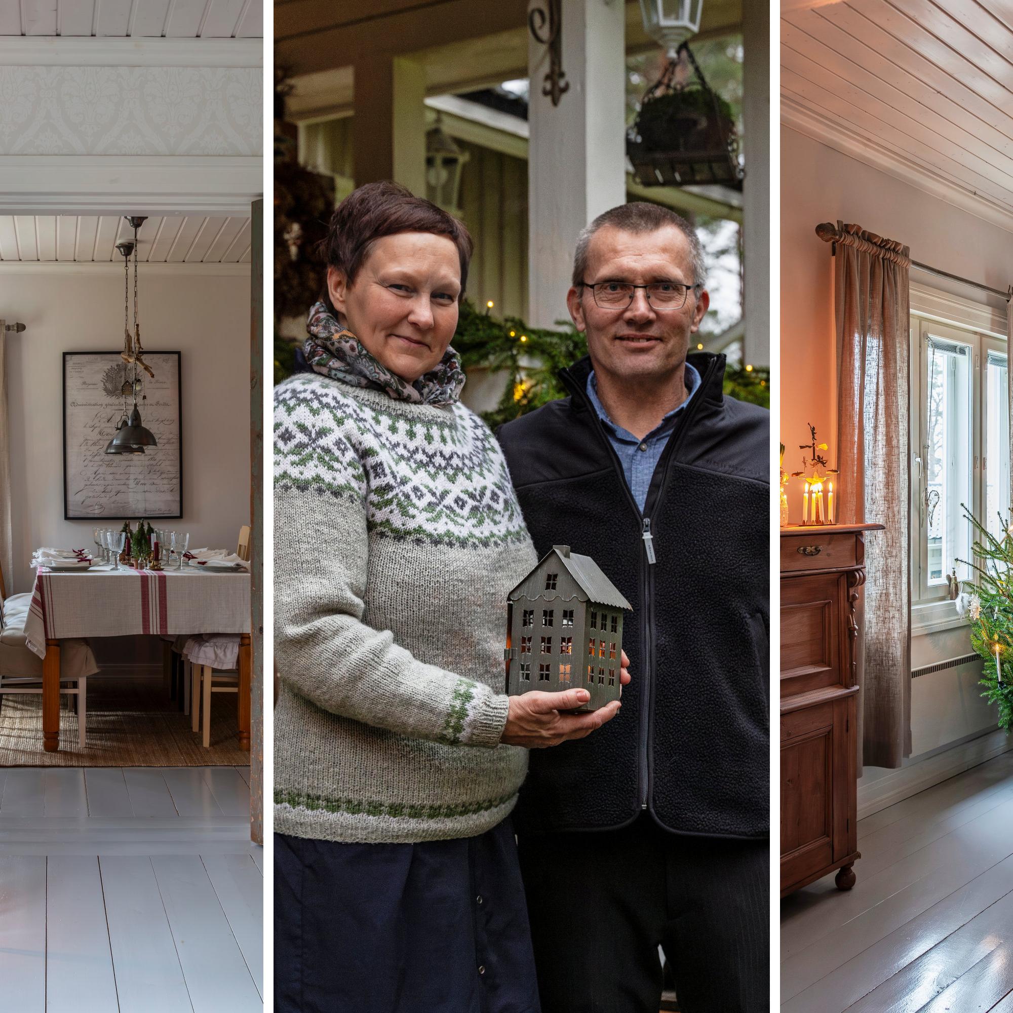 Puutalo Kemiönsaaressa täyttyy joulutunnelmasta ja Annikan tekemistä havukoristeista: ”Kynttilöitä on oltava kaikkialla”