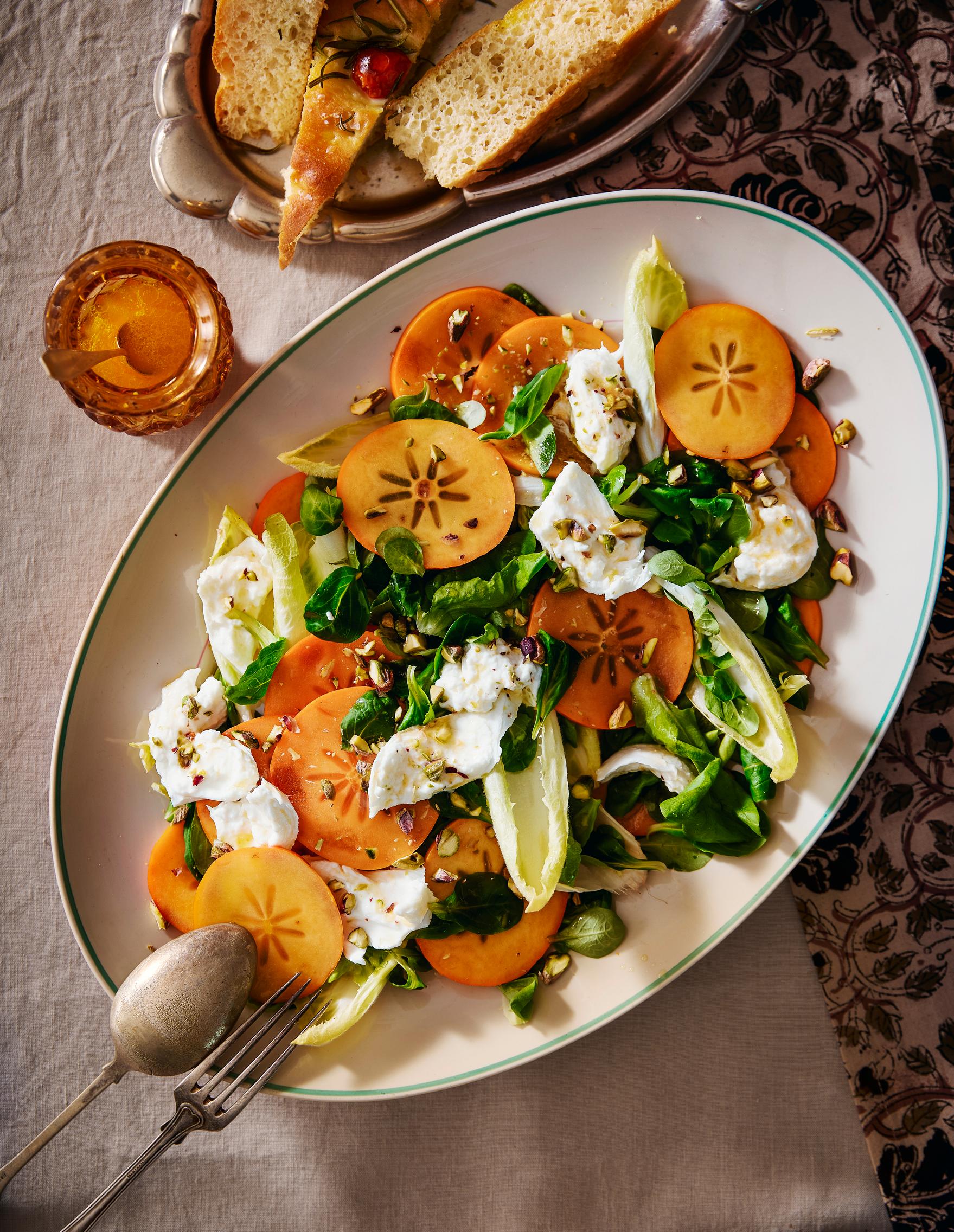 Persimon-buffasalaatti