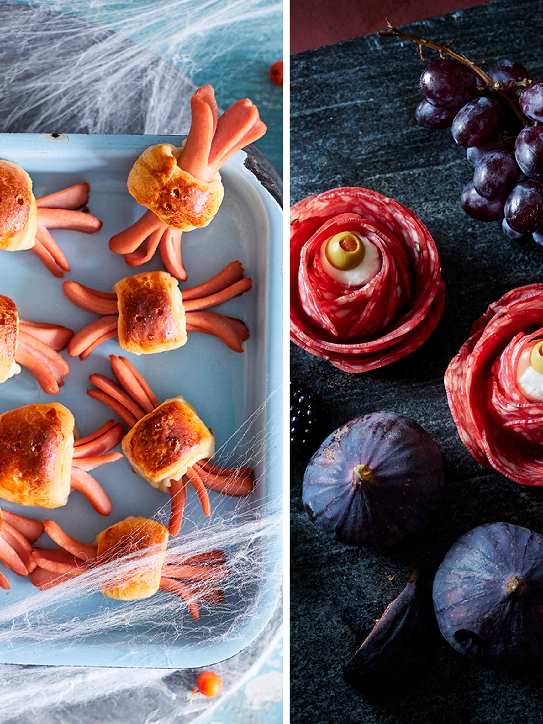 Haukkaa hämähäkkihodaria tai nakkimuumiota! 3 × superhelppo suolainen herkku halloweeniksi