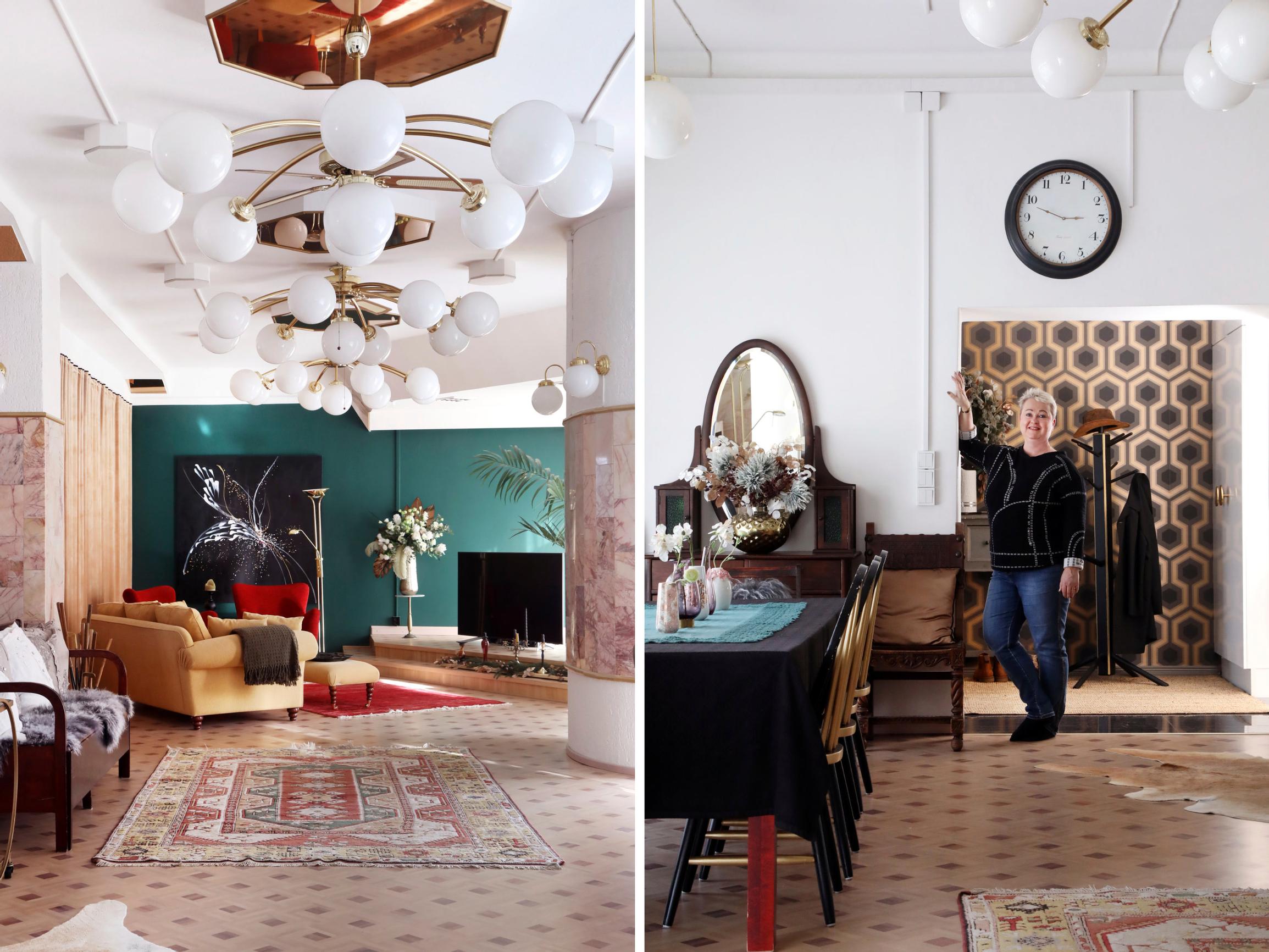 Sanna asuu 145 neliön yksiössä – entisessä valtakunnansalissa on puhujakoroke ja marmoriseinät