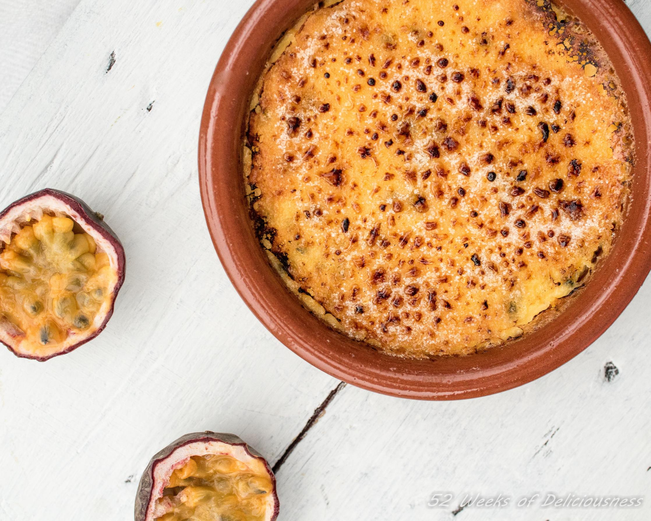 Passionhedelmä crème brûlée