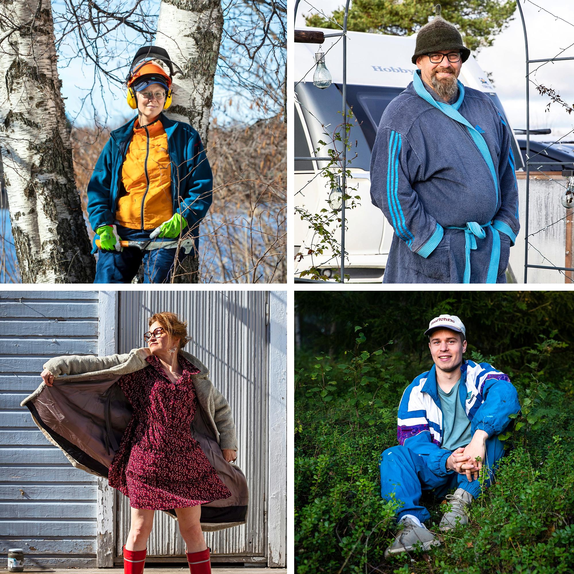 Mökillä saa pukeutua niin kuin huvittaa – tai vaikka unohtaa koko vaatteet! 12 mökkiläistä esittelee autenttisen tyylinsä