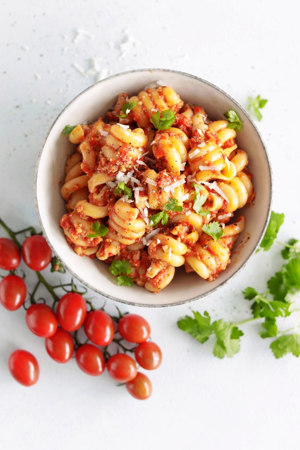 Mantelinen romesco-pasta | Meillä kotona