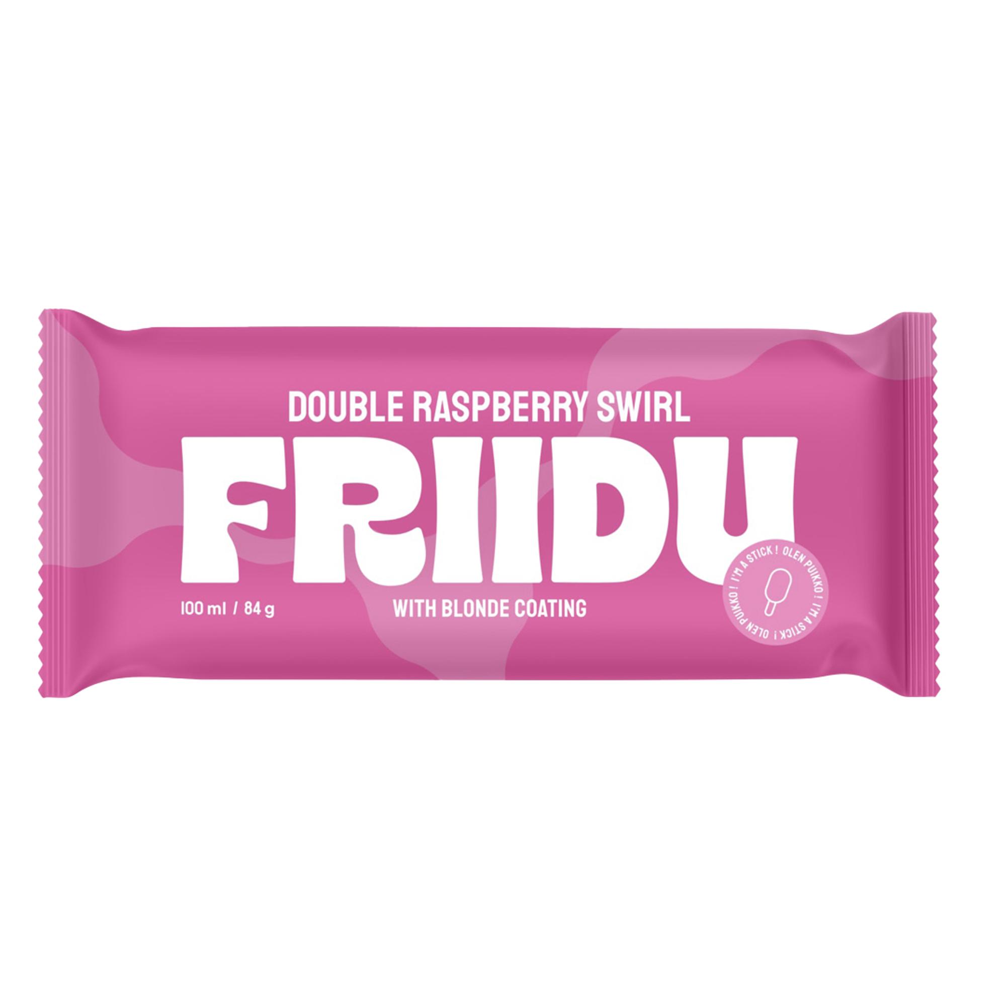 Friidu jäätelöpuikko Double Raspberry Swirl 2,59 € / 87 g.
