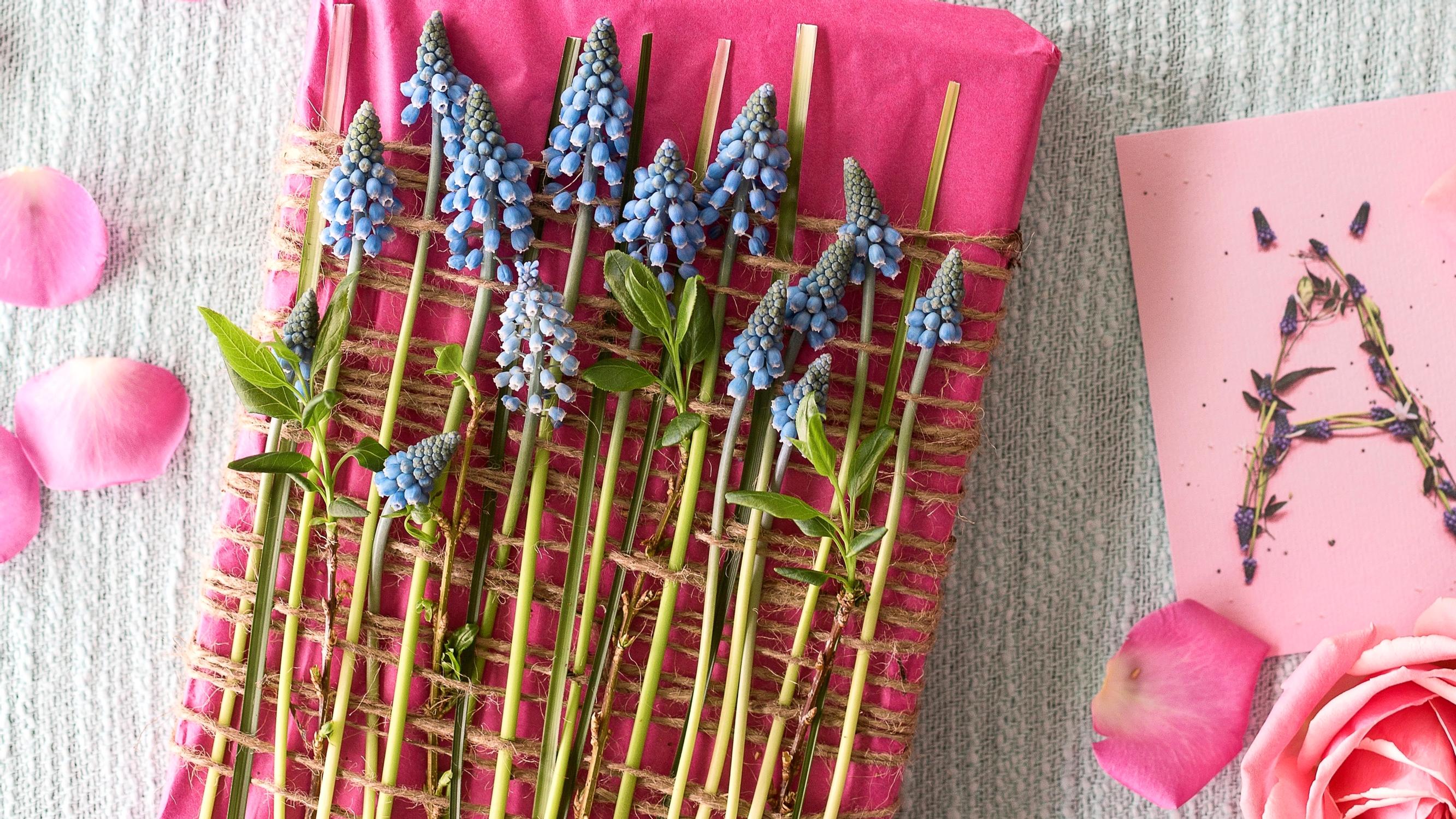 Kääri lahja kukkiin! Floristimestari Saija Sitolahden ohjeella koristelet paketin kauniisti narulla ja leikkokukilla 