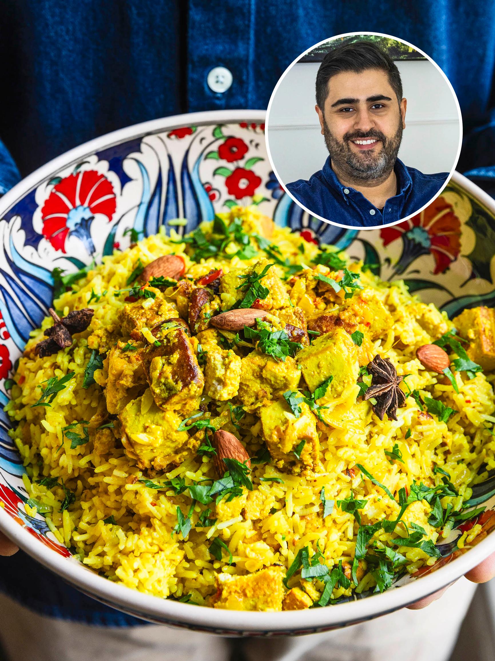 Siva Parlarin tofu-biryani – marinoitu tofu tekee mausteisesta itämaisesta riisiruoasta täyttävän