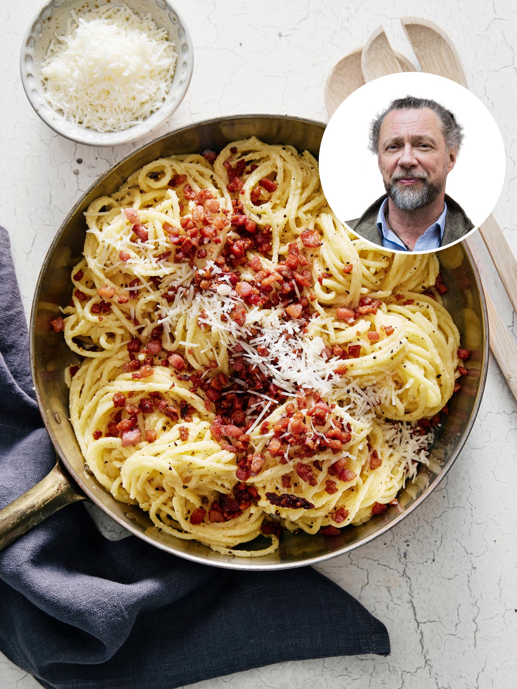Antti Reinin pasta alla carbonara on helppo ja nopea, mutta todella herkullinen – testaa näyttelijän luotto-ohjetta!