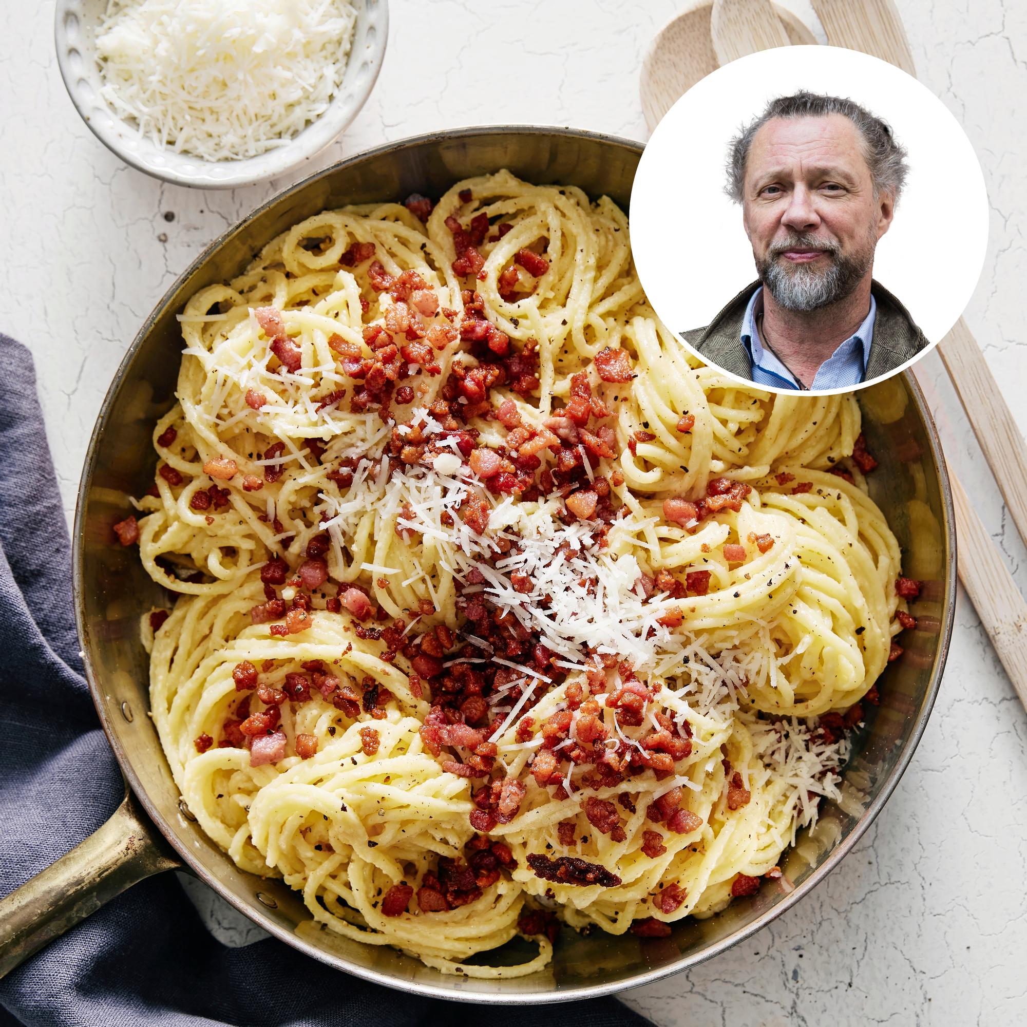 Antti Reinin pasta alla carbonara on helppo ja nopea, mutta todella herkullinen – testaa näyttelijän luotto-ohjetta!