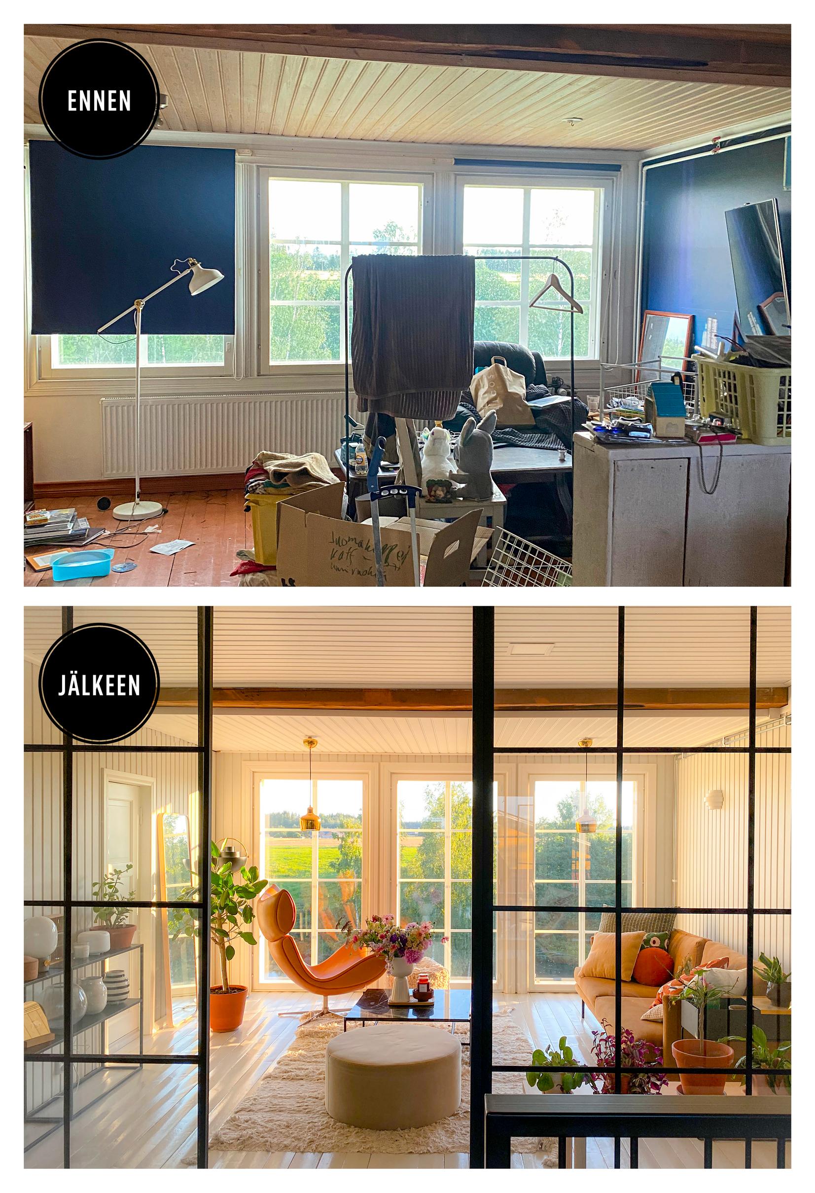 Vuoden huikein muutos -finalisti, varastosta oleskeluhuone