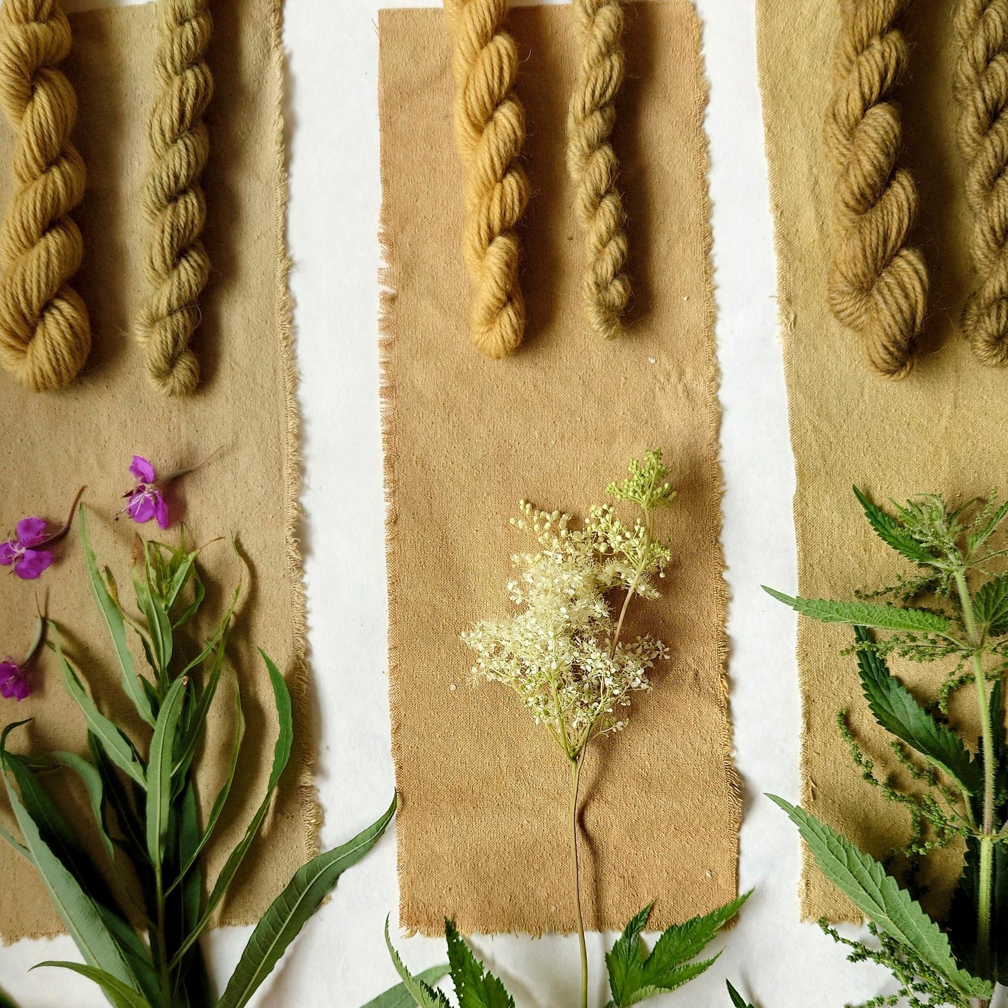 Kerää horsmaa, mesiangervoa ja nokkosta ja keitä väriliemi! Näin onnistuu langan värjäys kasveilla