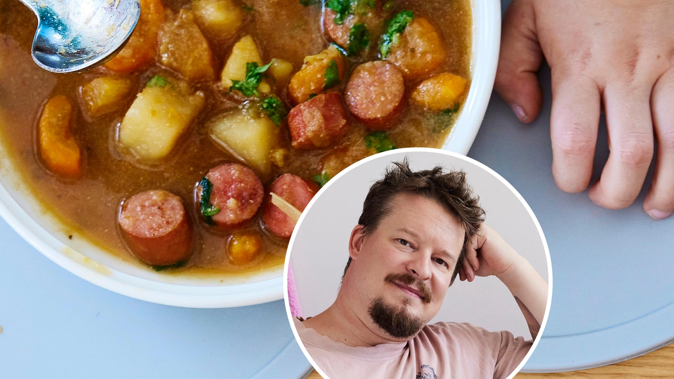 Miso-nakkikeitto on viiniasiantuntija Ilkka Sirénin lapsiperheen arkisuosikki