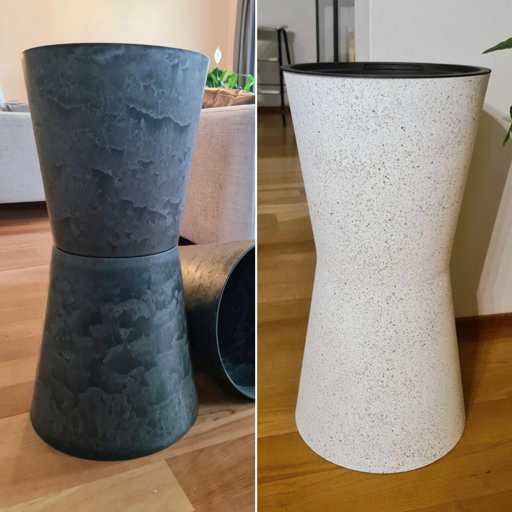 Korkea kaksiosainen ruukku, vaihekuva.