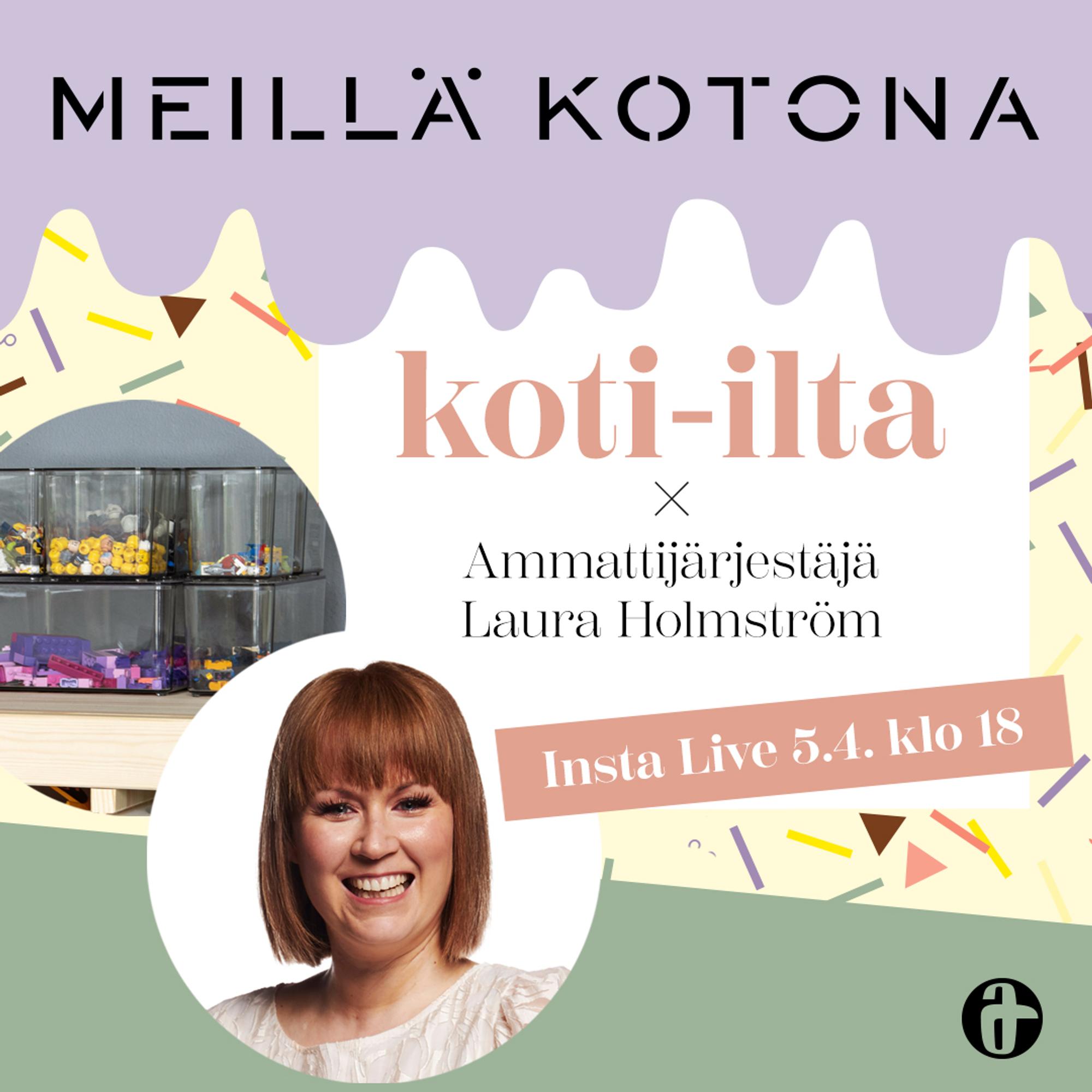 Koti-illassa Laura Holmström