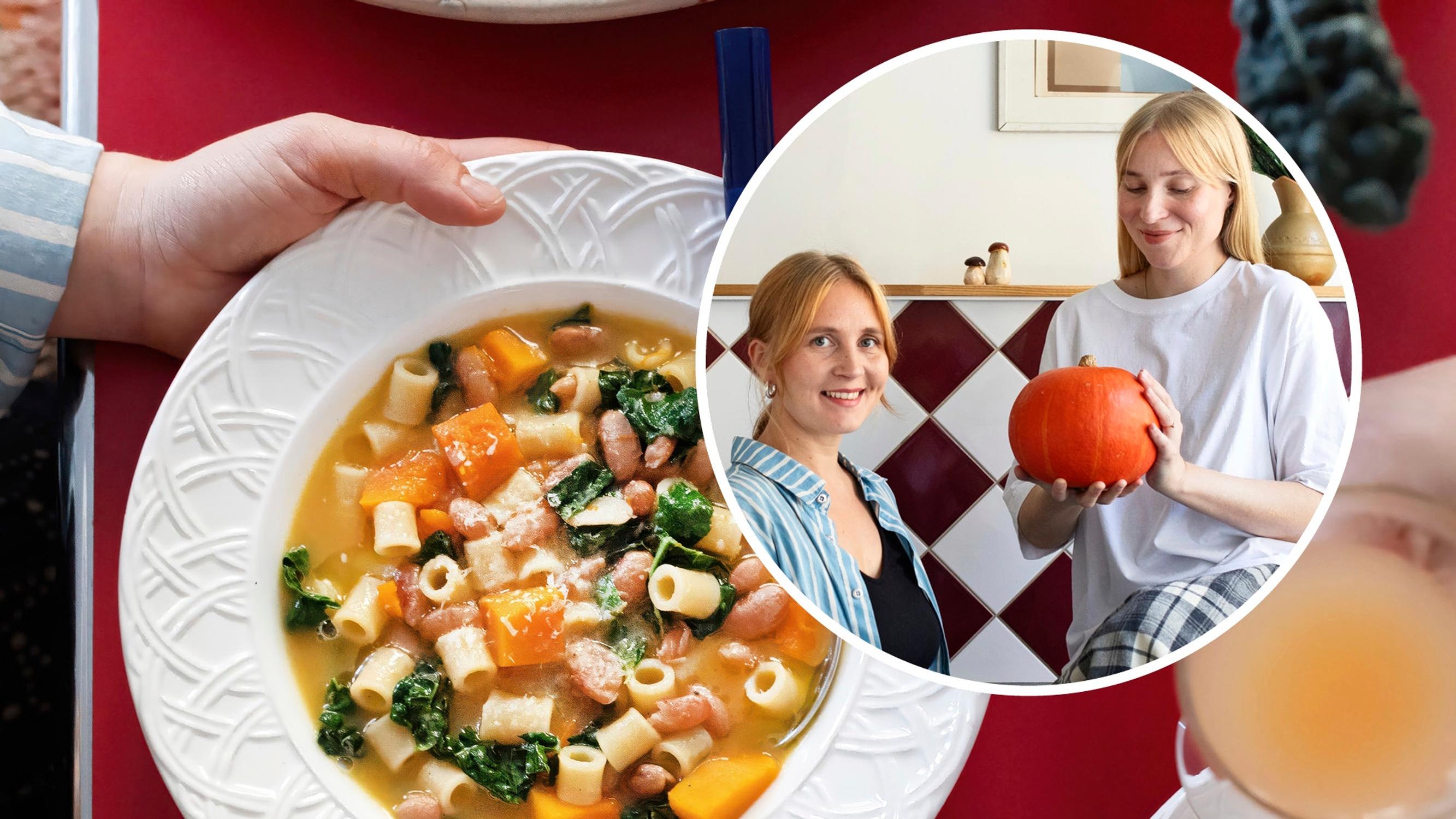 Papuminestrone on papuintoilijoiden Viivin ja Lillin lounasbravuuri – helppo keitto viimeistellään juustolla