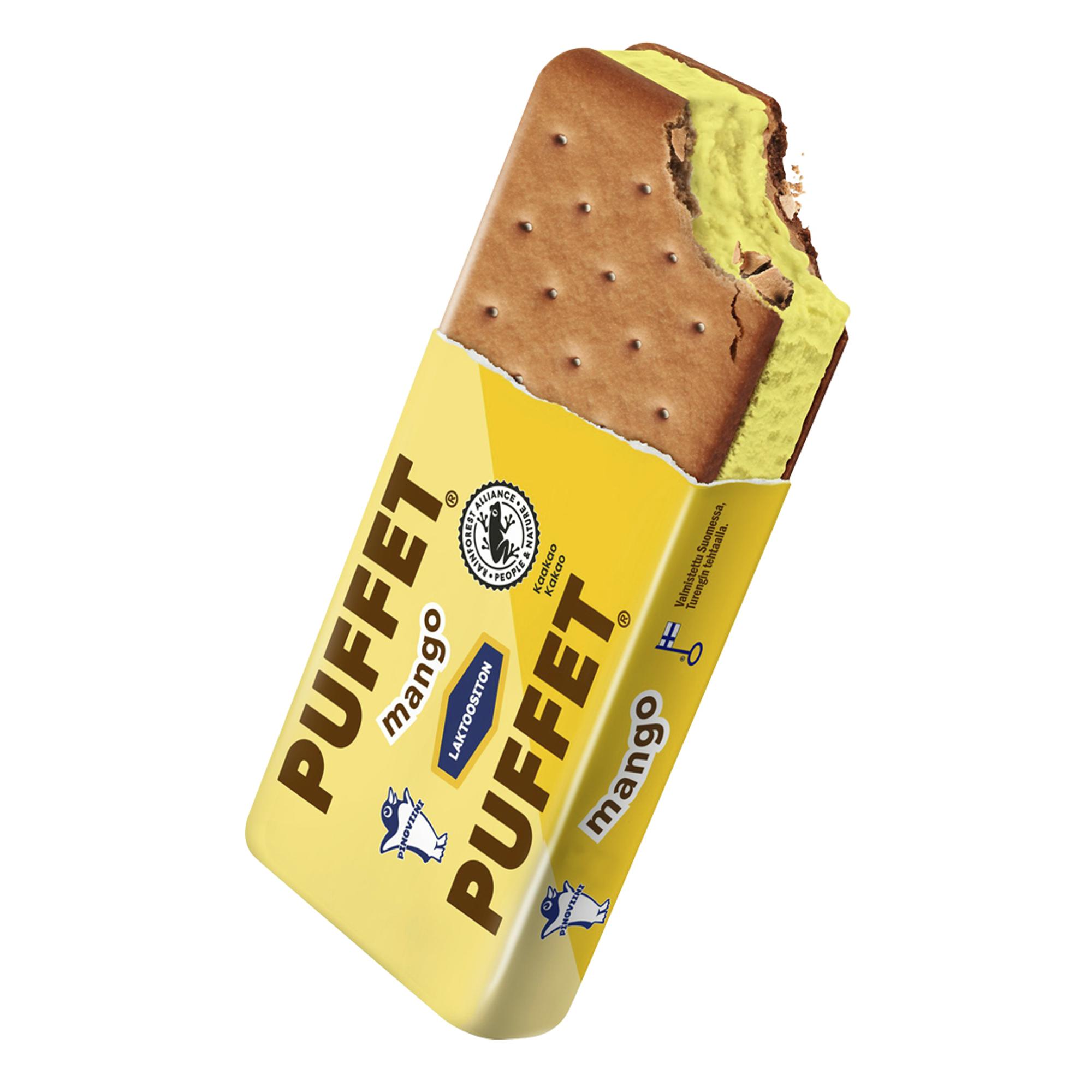 Fazer Puffet Mango Laktoositon välipalajäätelö, 1,69 € / 62 g.