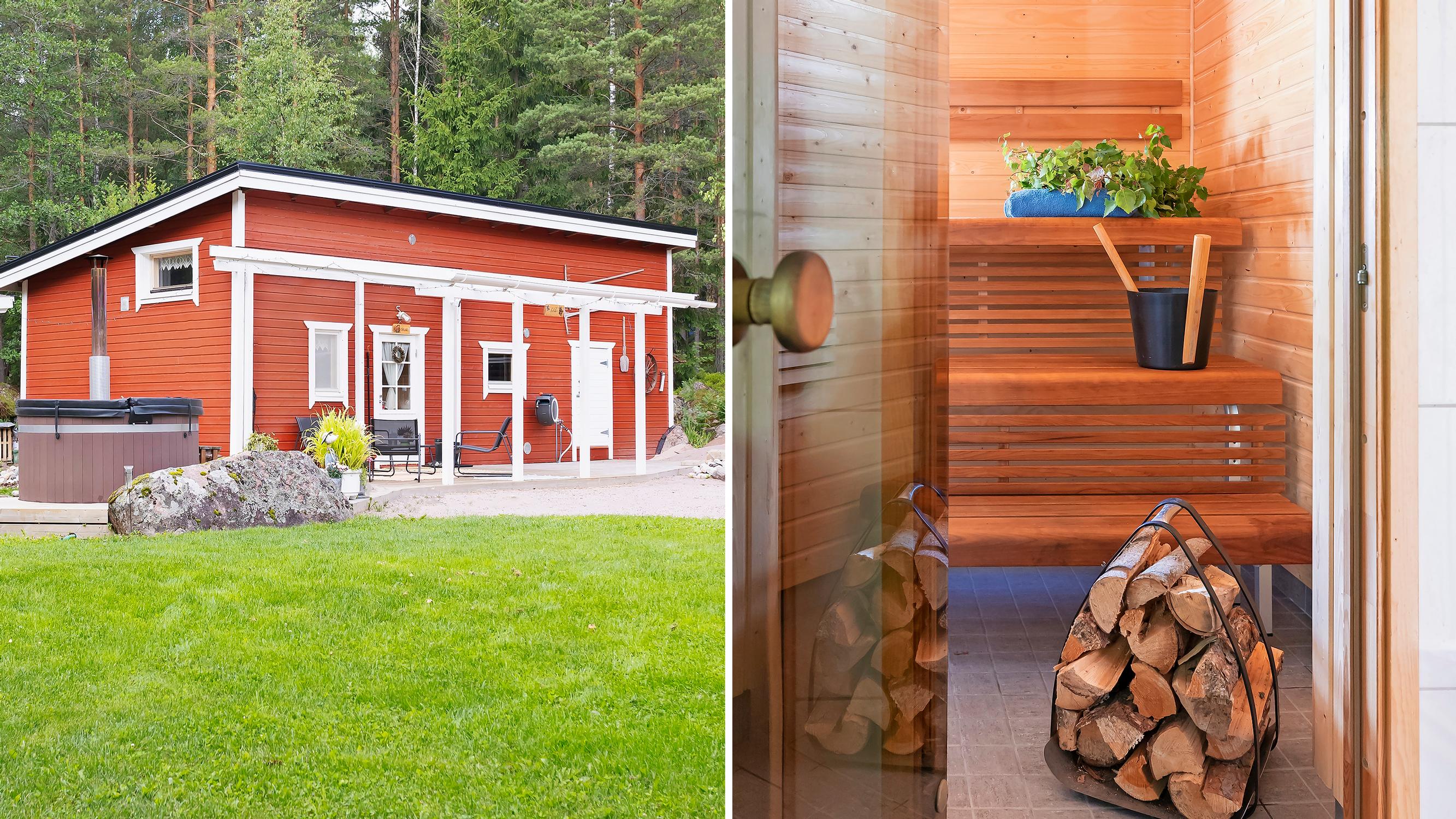 Hylätystä rakastetuksi! Päivi ja Petri kunnostivat romusaunasta rentoutumiskeitaan paljuineen ja terasseineen