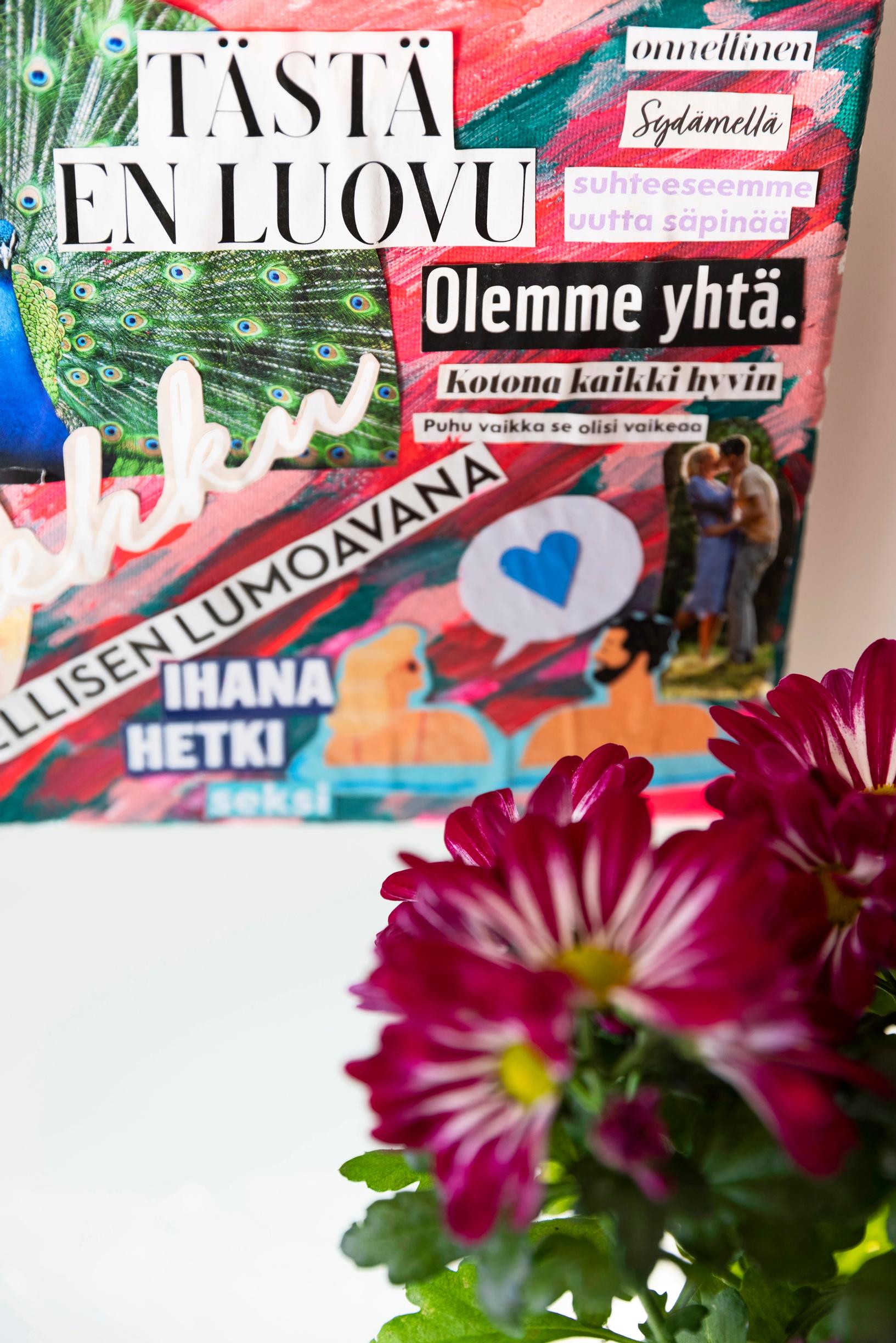 unelmkartta seinällä