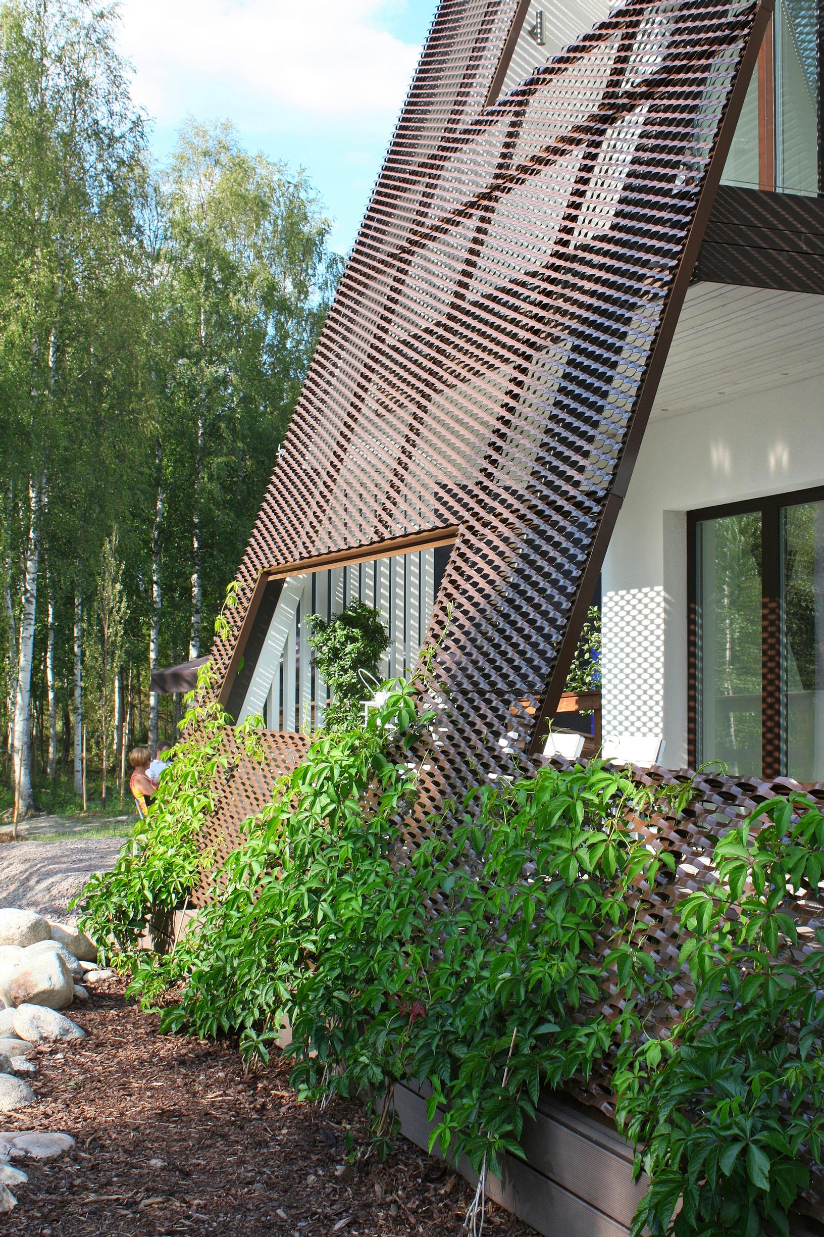 Villiviinin tukirakenteena on metalliverkko.