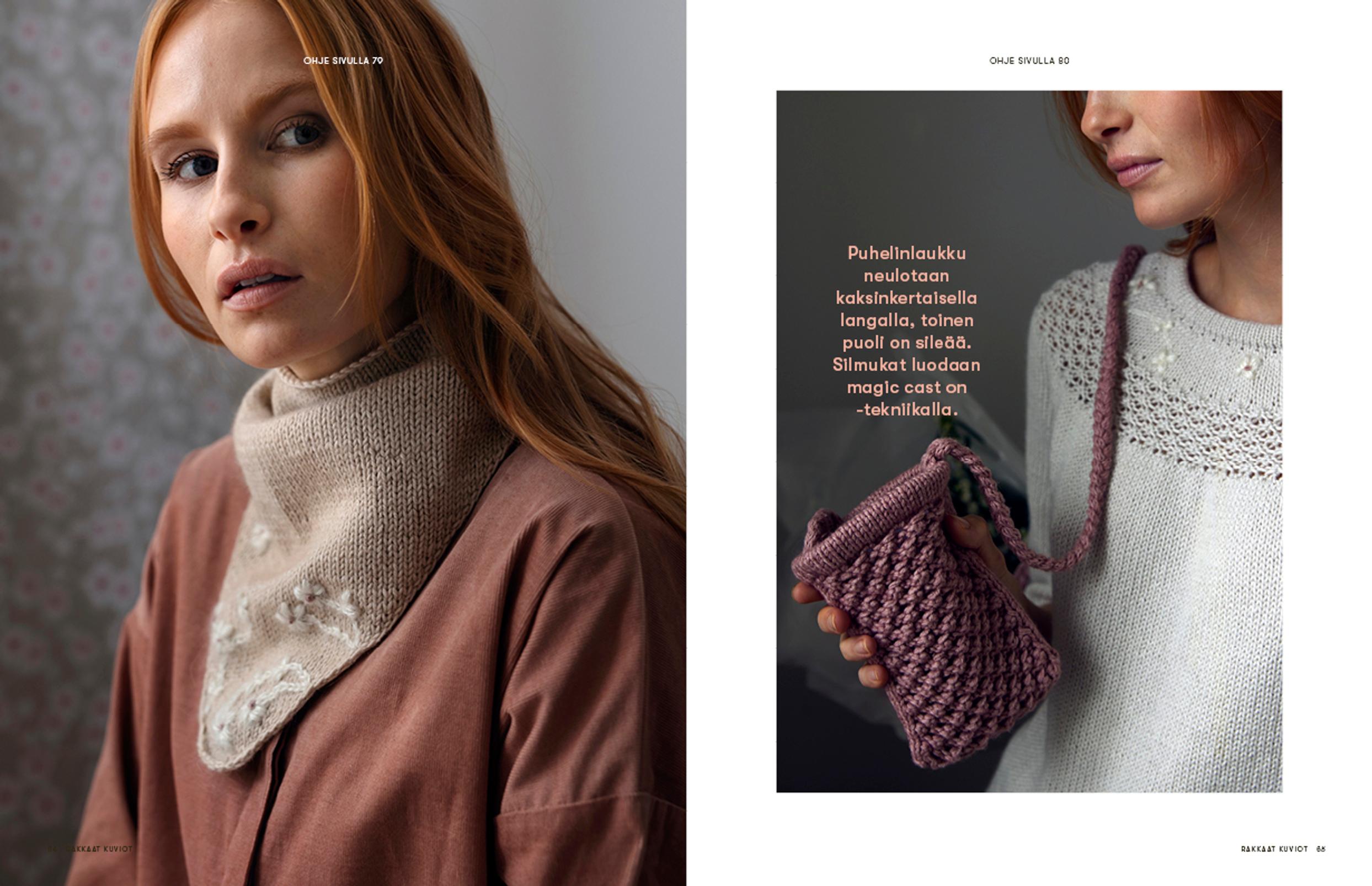 Kirsikkapuu-huivi ja -puhelinlaukku, Rakkaat kuviot -lehti