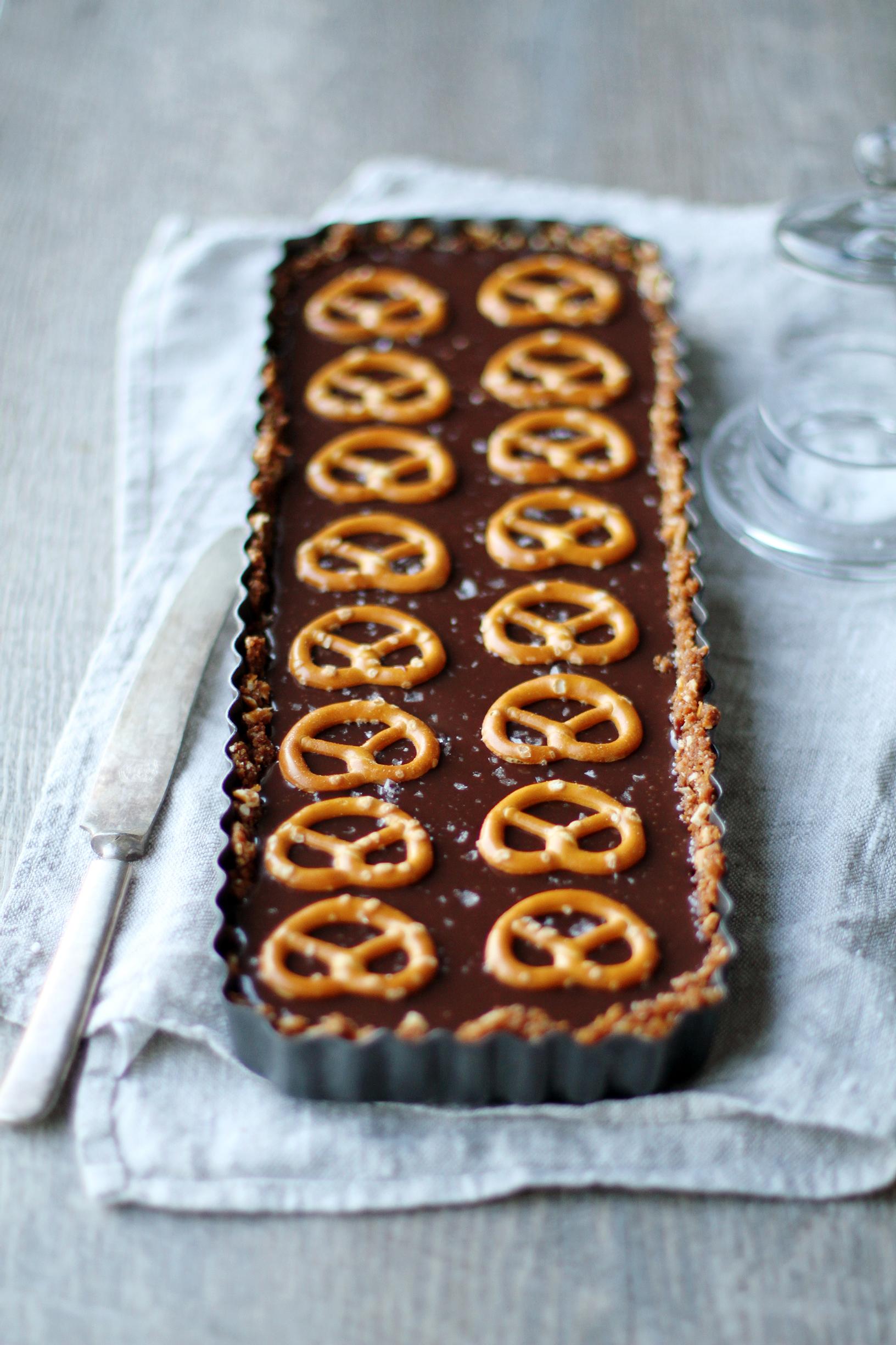 Pretzel-suklaapiirakka