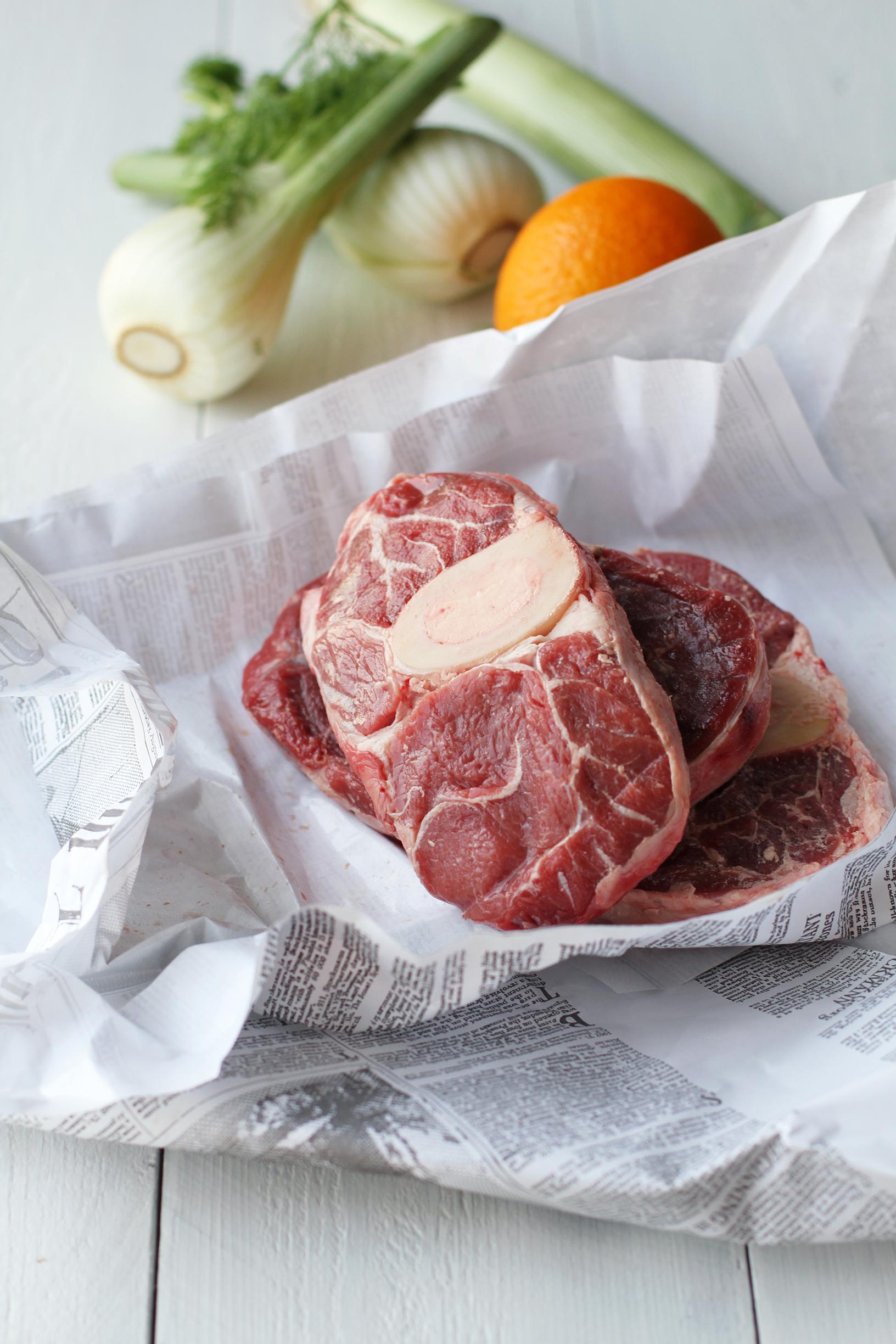 Osso buco appelsiinilla ja fenkolilla