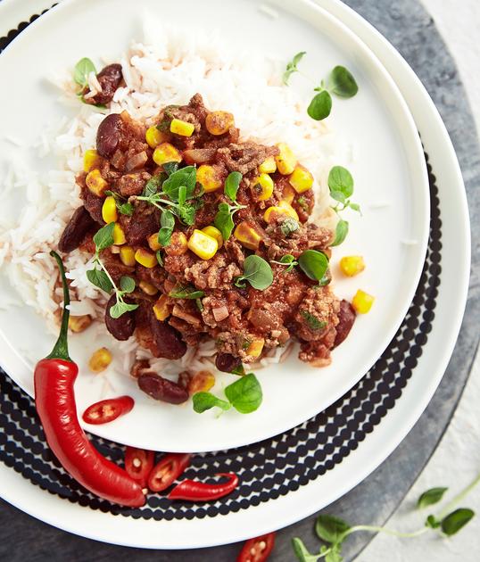 Chili con carne jauhelihasta katso ohje! Maku