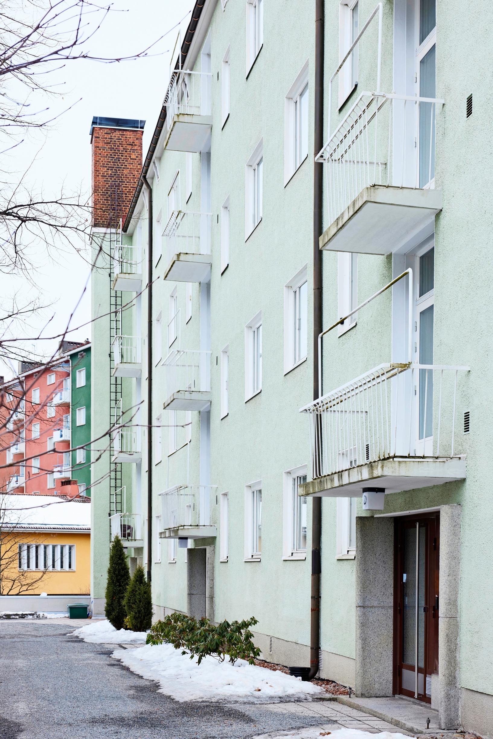 Tampereen Kalevan pastelliset kerrostalot