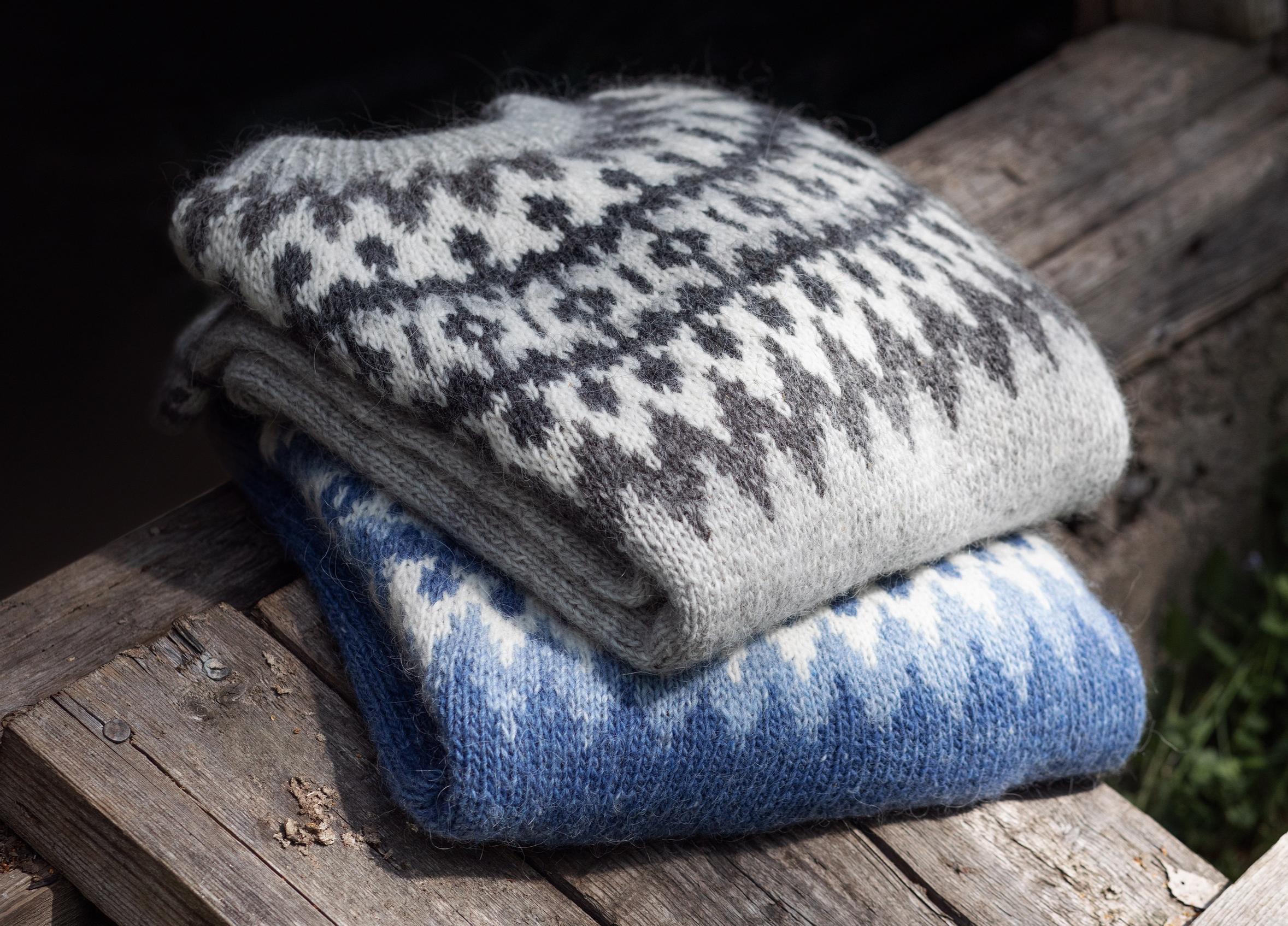 Naisen ja miehen islantilainen kirjoneule