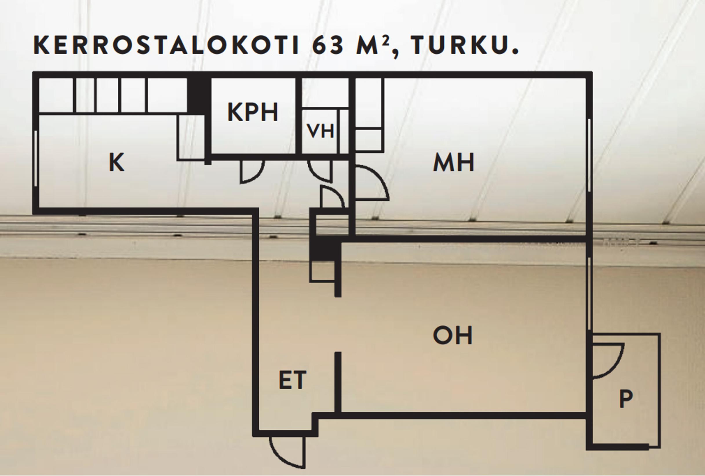 Katarinan ja Thomaksen kodin pohjapiirros