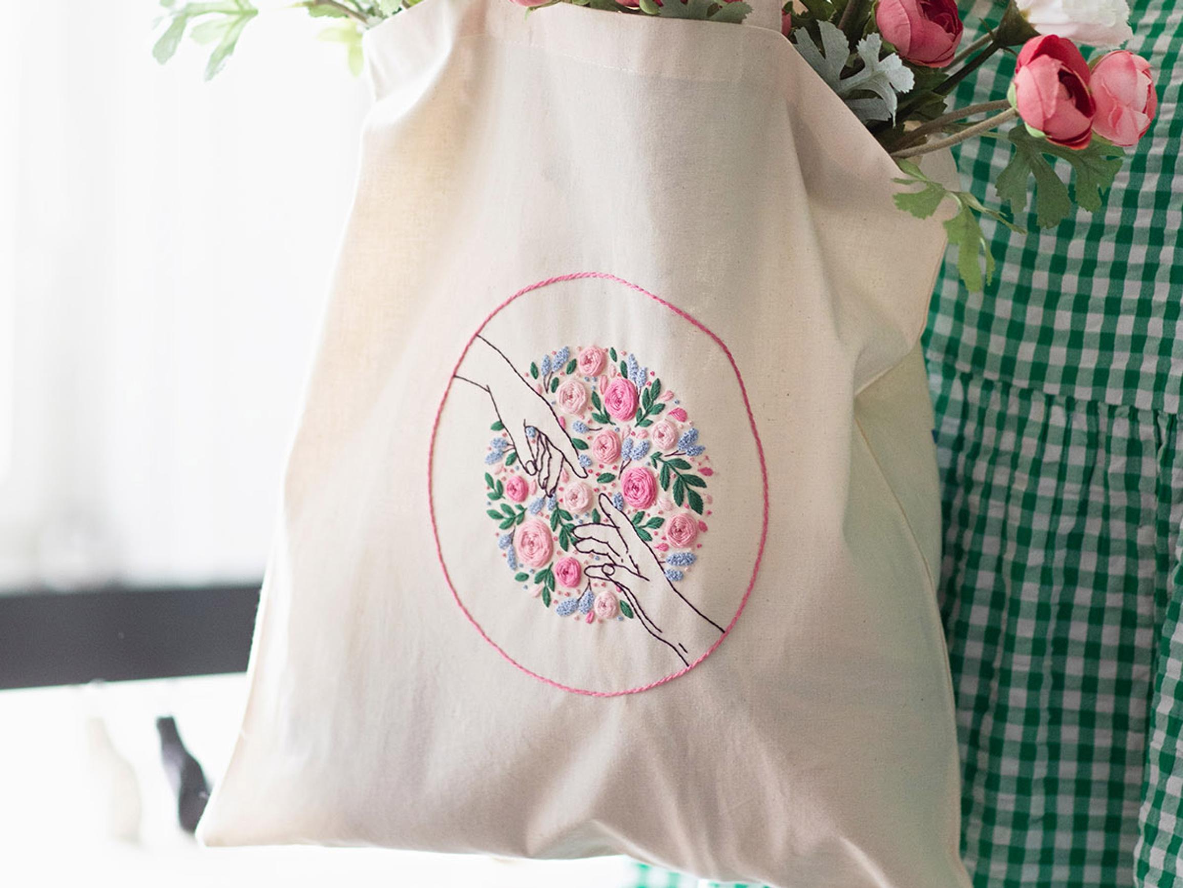 Kirjontatyö 2020-luvun malliin! Hullaannu käsityötekniikasta ja loihdi hurmaava kangaskassi